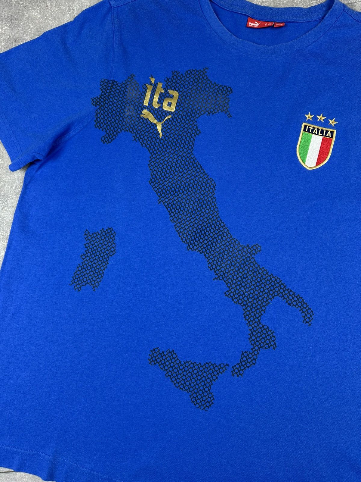 Puma Puma Italia Retro Overprint Logo Cotton T-Shirt Size US XXL / EU 58 / 5 - 9 Thumbnail