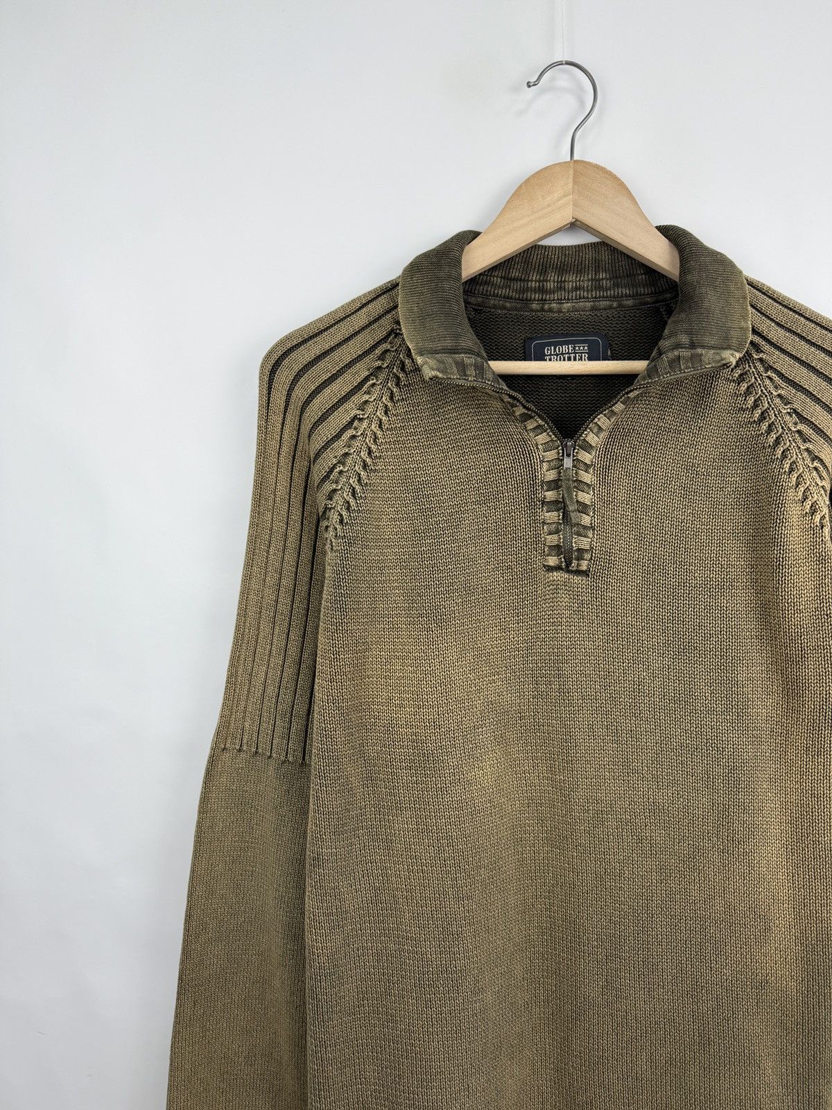 Globe-Trotter 🇺🇸Vtg 90s Globe Trotter Military Faded Sweaters Kapital Style Size US L / EU 52-54 / 3 - 3 Thumbnail
