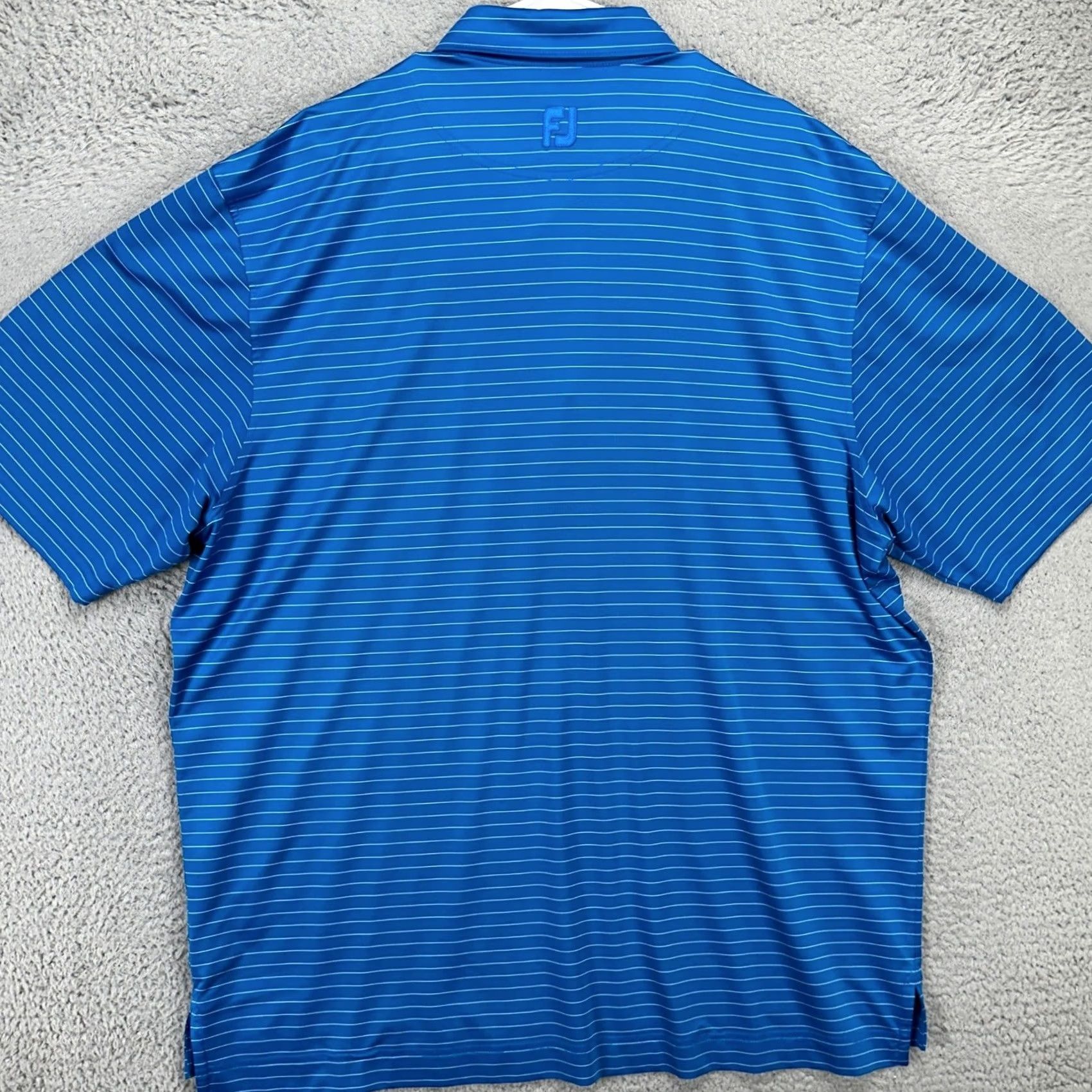 Footjoy FootJoy FJ Polo Shirt Mens XL Blue Pinstripe Rugby Stretch Short Sleeve Polo Adult Casual Golf Shirt Size US XL / EU 56 / 4 - 3 Thumbnail