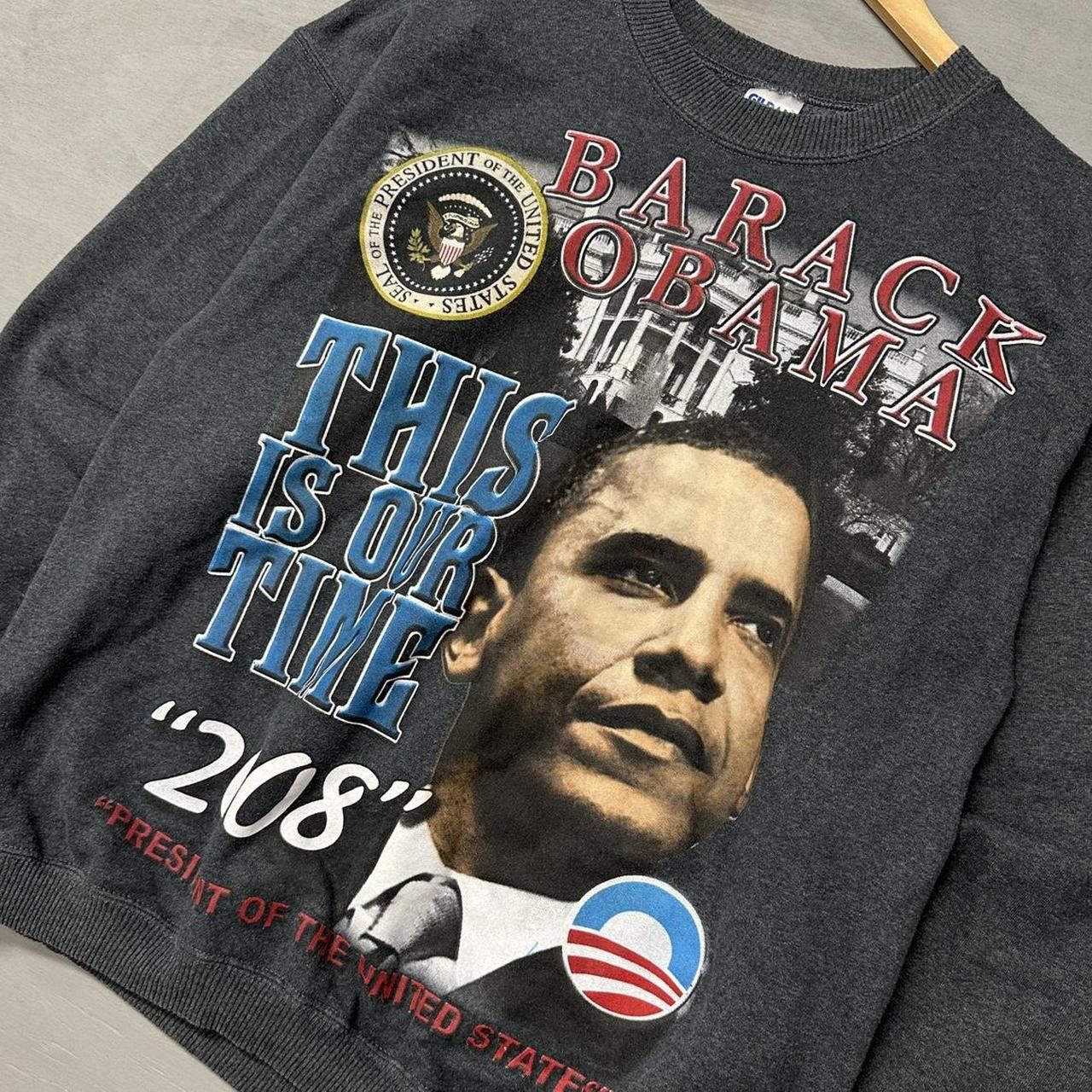 Vintage Vintage Barack Obama Rap Tee Style Grey Sweatshirt Large Size US L / EU 52-54 / 3 - 2 Thumbnail