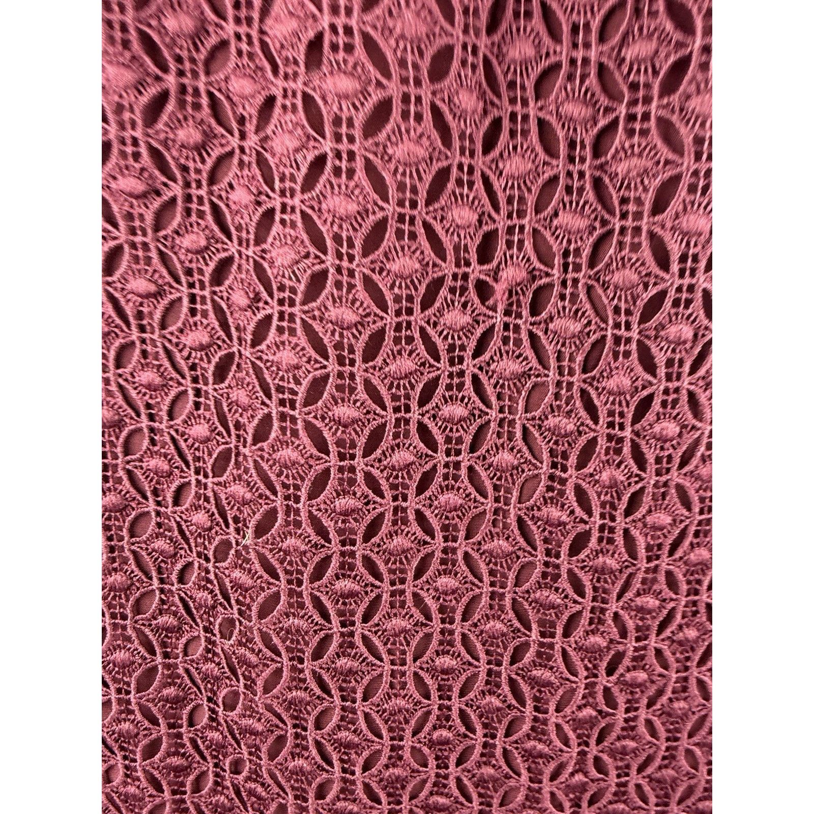 Lauren Ralph Lauren Lauren Ralph Lauren Maroon Lace Eyelet Dress Lined size 6 Size M / US 6-8 / IT 42-44 - 2 Thumbnail