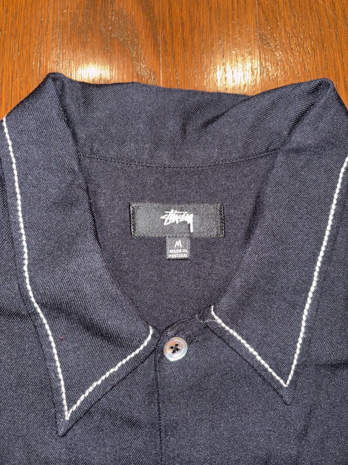 Stussy Stussy Contrast Pick-Stitched Shirt in Black SS23 Size US M / EU 48-50 / 2 - 5 Thumbnail