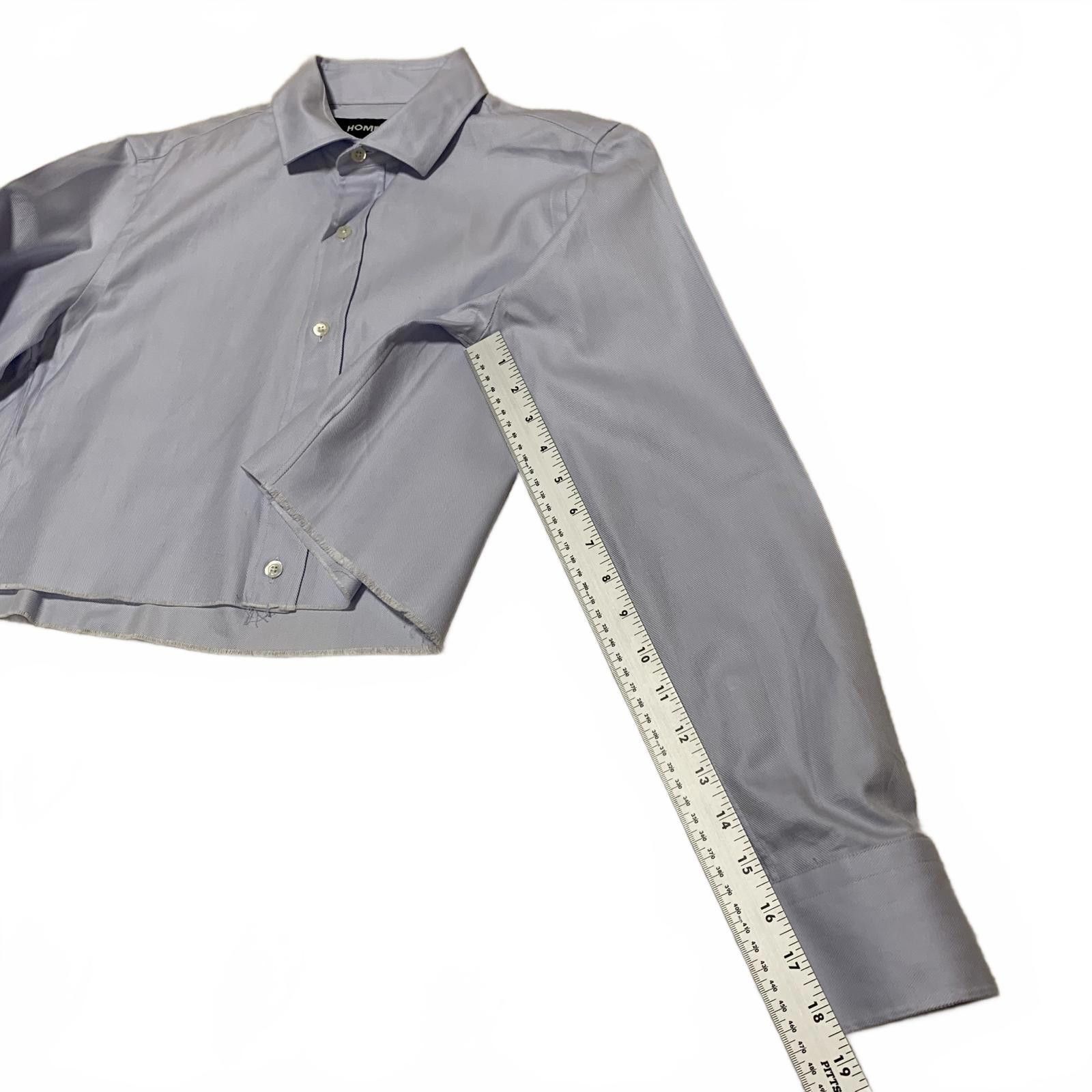 Other Hommegirls Women's S Chambray Blue Cropped Shirt Size S / US 4 / IT 40 - 12 Thumbnail