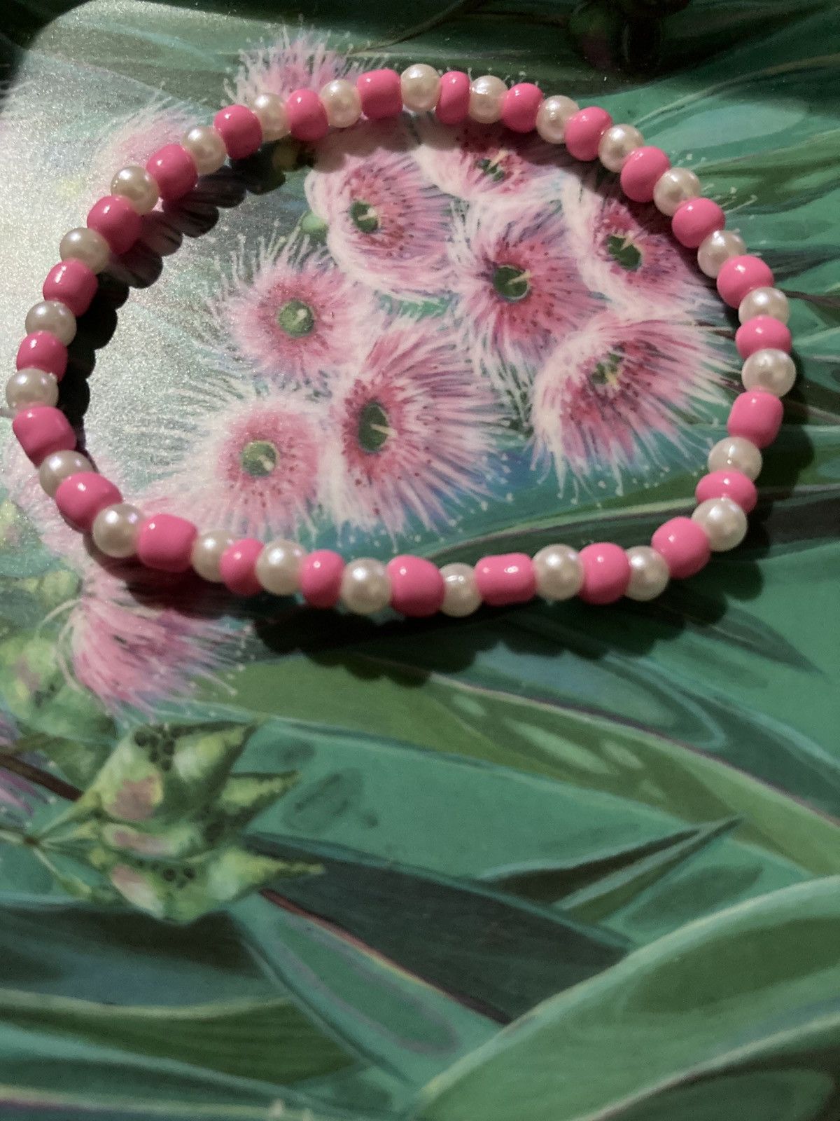 Other Pink and faux pearl beaded bracelet Size ONE SIZE - 1 Thumbnail