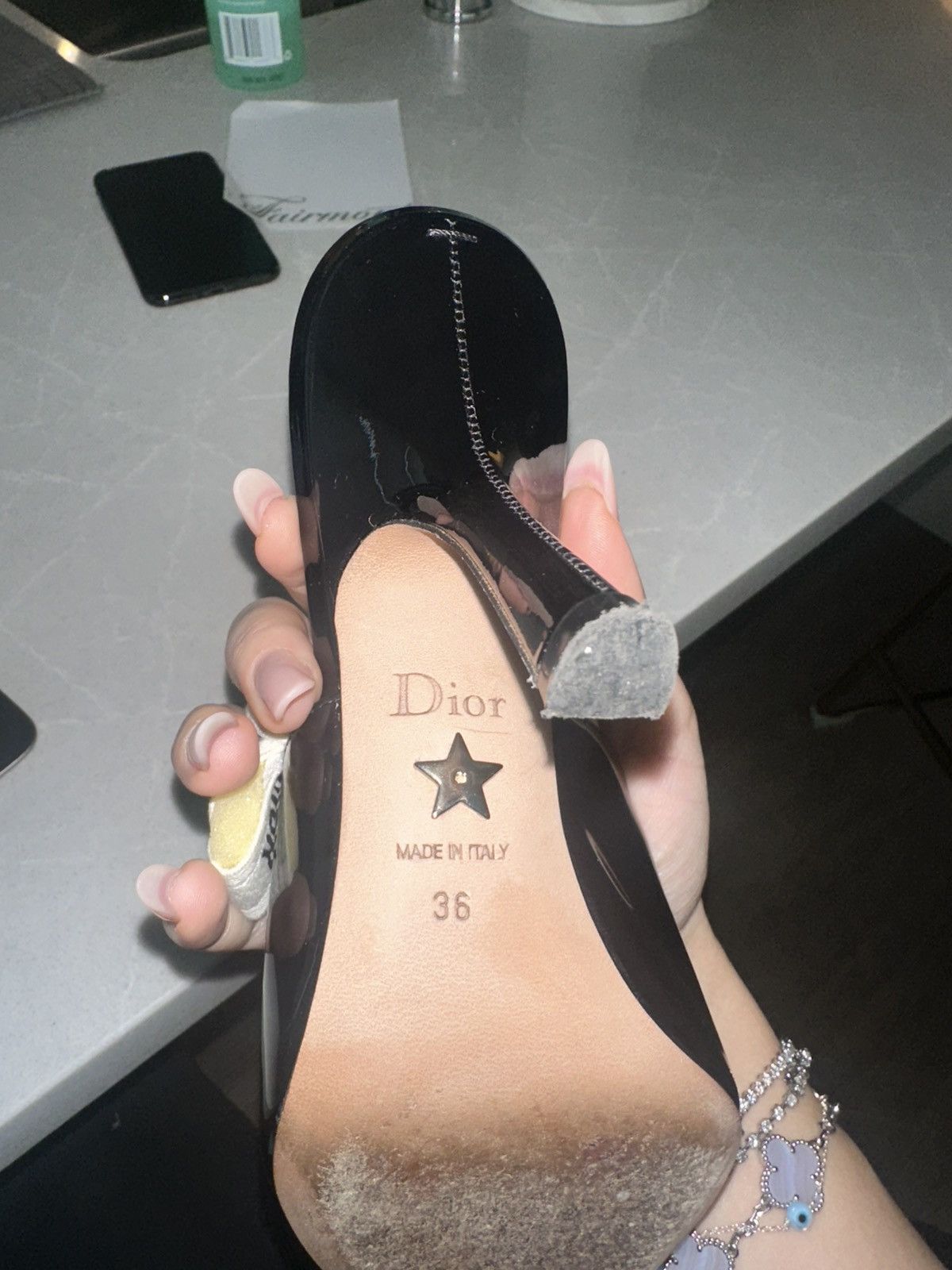 Dior Dior Black Patent Leather Slingback Pumps Size US 6 / IT 36 - 13 Thumbnail