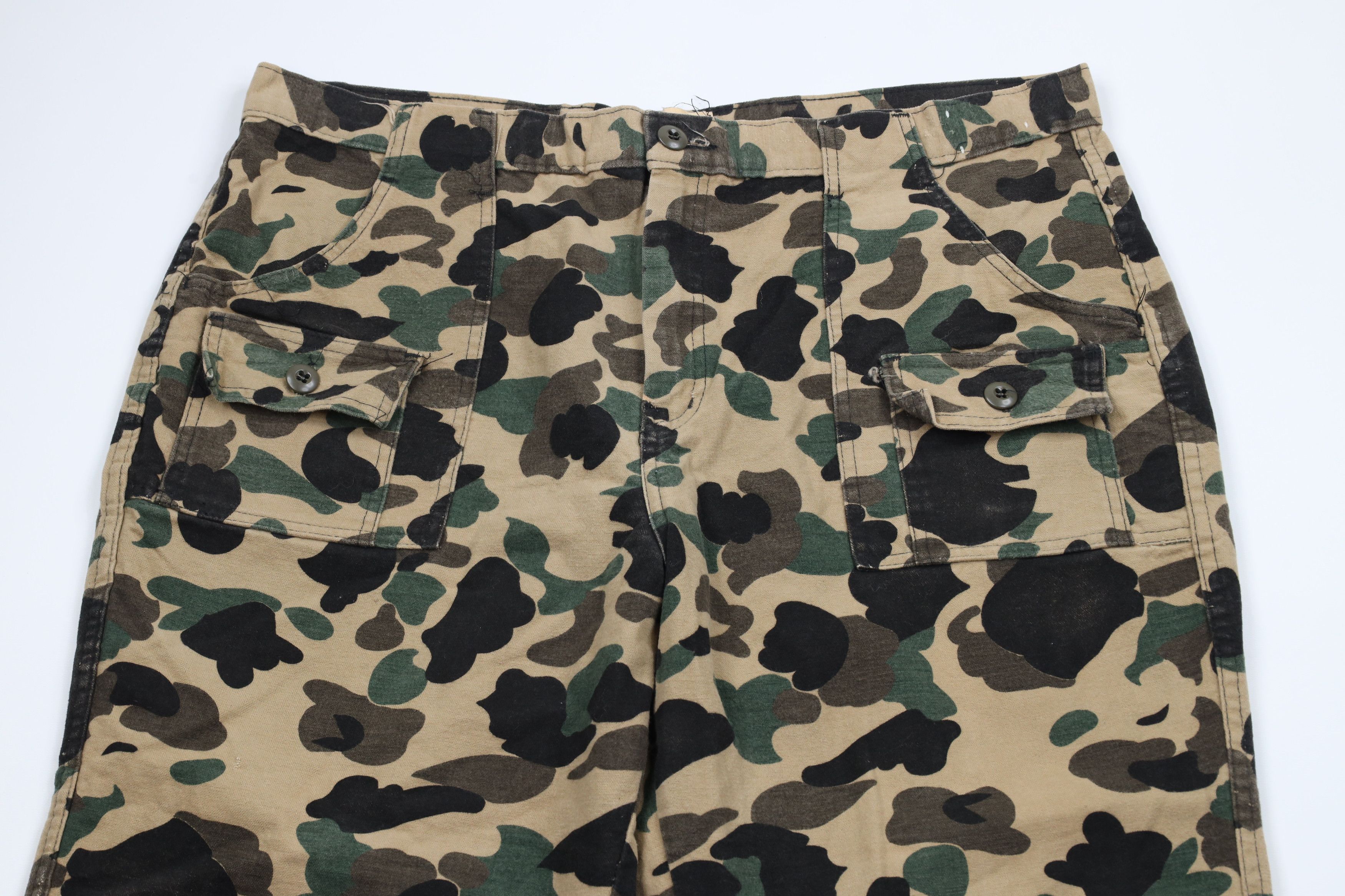Vintage Vintage 70s Streetwear Cloth Camouflage Cargo Pants USA Size US 42 / EU 58 - 2 Thumbnail