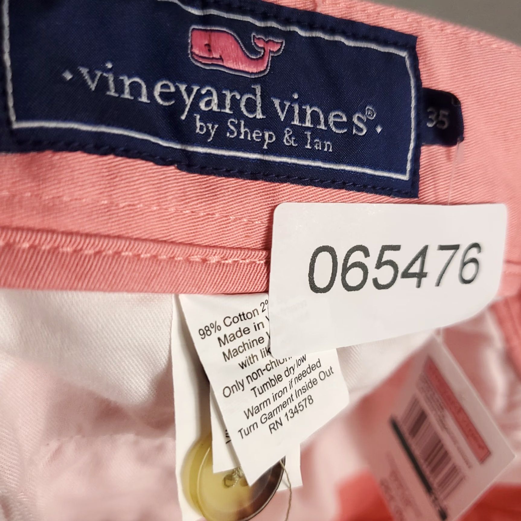 Vineyard Vines Vineyard Vines Shorts Size 35 Pink Breaker Classic Fit Flat Front Chino Mens Size US 35 - 6 Thumbnail