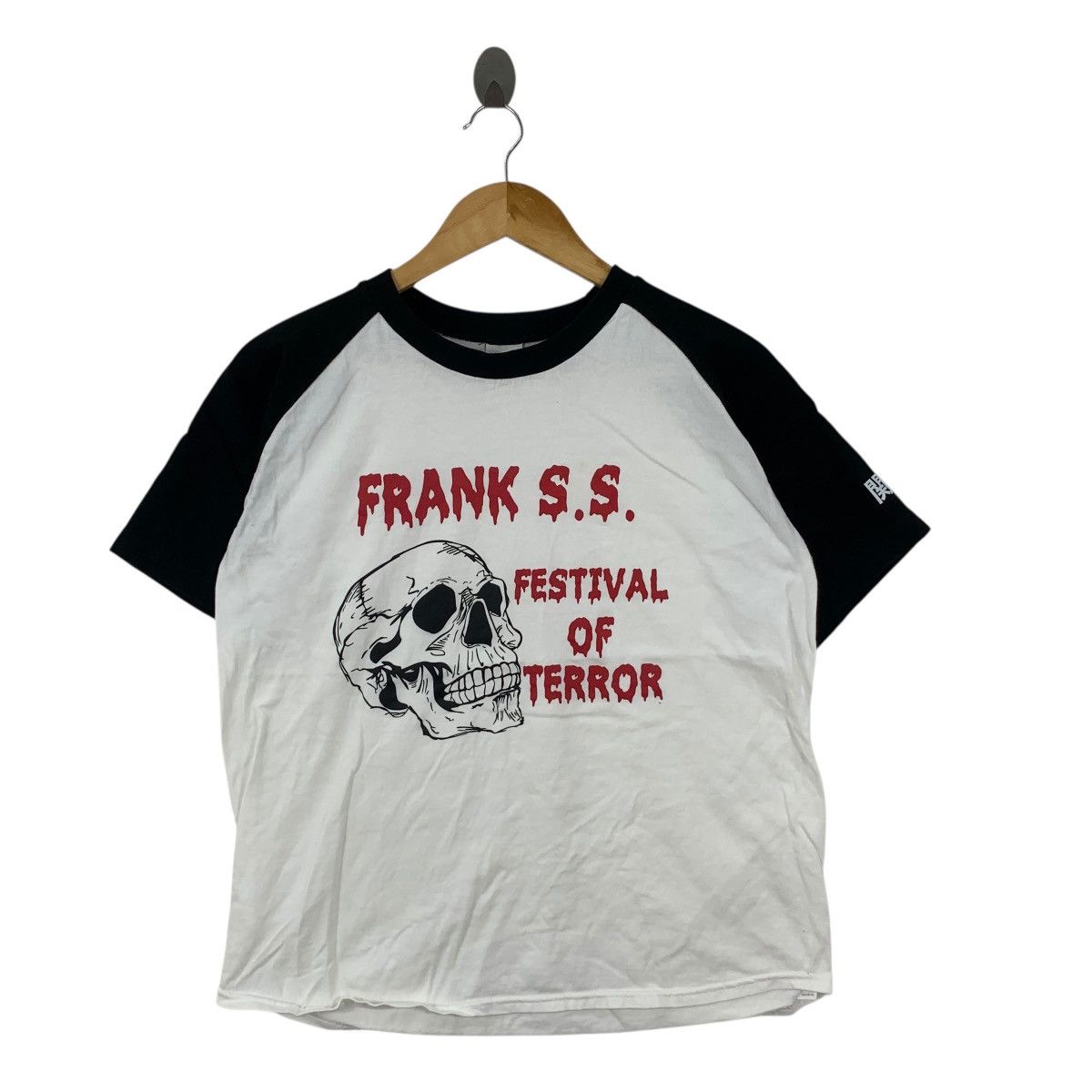 Other FESTIVAL OF TERROR Frank S.S. Skull Bones Raglan Tee Shirt Size M / US 6-8 / IT 42-44 - 4 Thumbnail