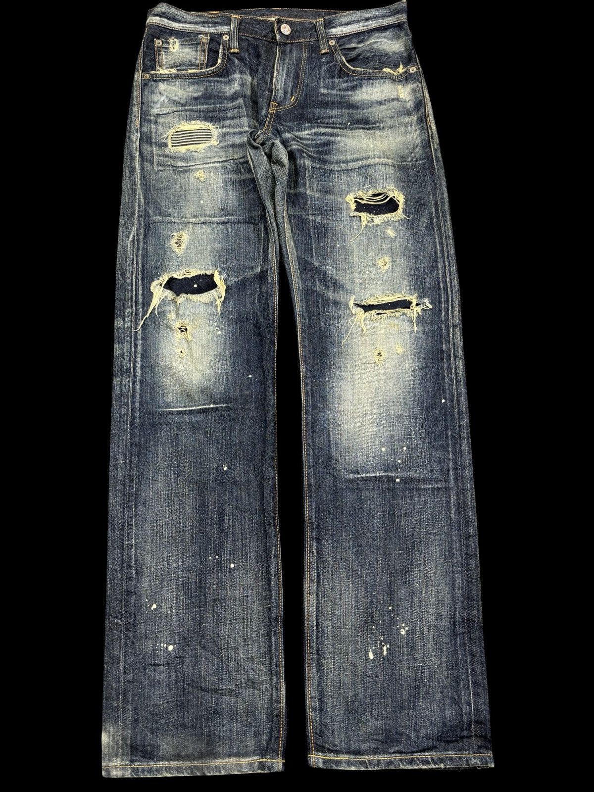 Edwin 💥Rebel Patchwork💥Edwin Painter Distressed Denim F772 Size US 32 / EU 48 - 1 Thumbnail