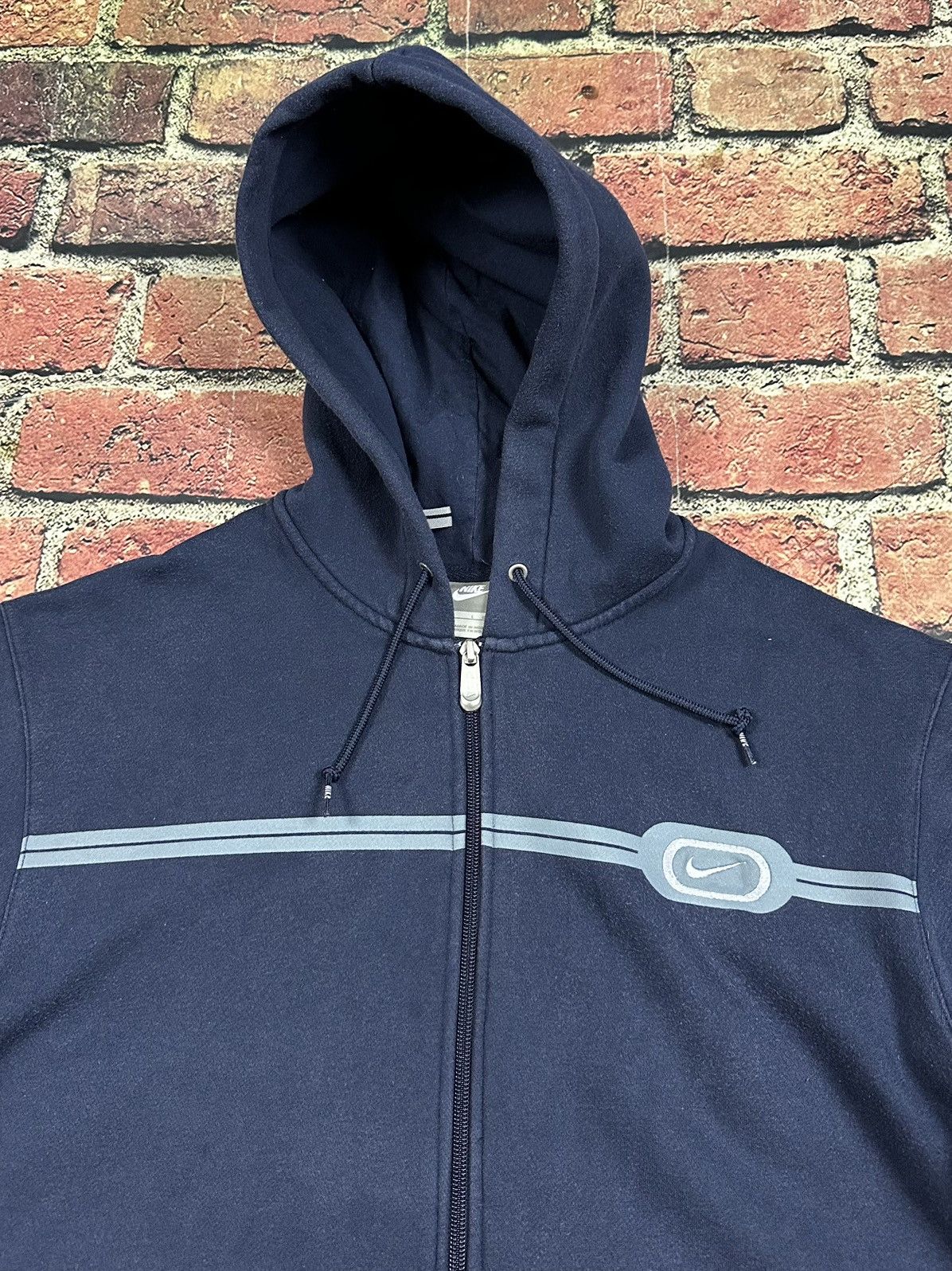 Nike Vintage Nike Y2K Blue Two Tone Full Zip Hoodie Sweatshirt Size US L / EU 52-54 / 3 - 5 Thumbnail