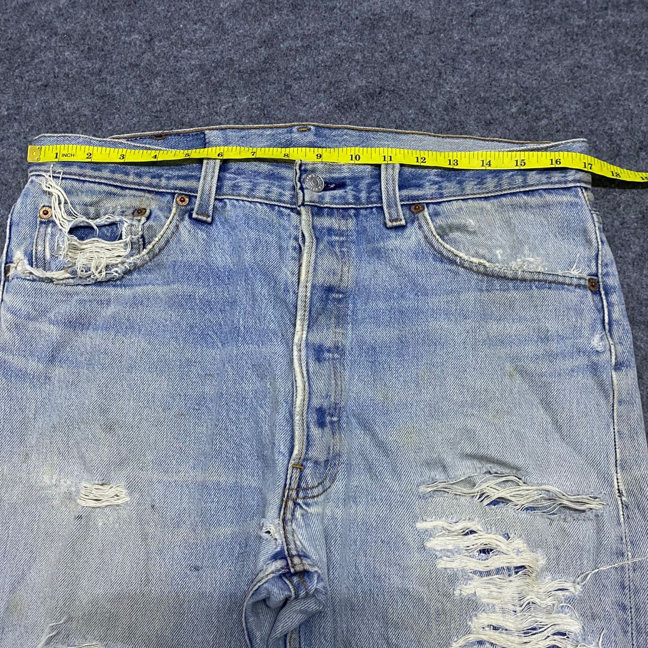 Levi's Vintage Levis 501xx Distressed Denim Kurt Cobain Style Size US 36 / EU 52 - 3 Thumbnail