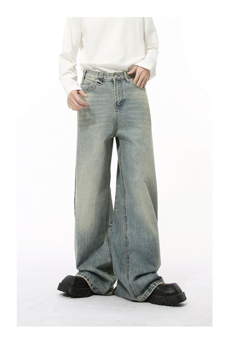 Japanese Brand × Jean American cleanfit simple loose washed distressed jeans Size US 32 / EU 48 - 1 Thumbnail