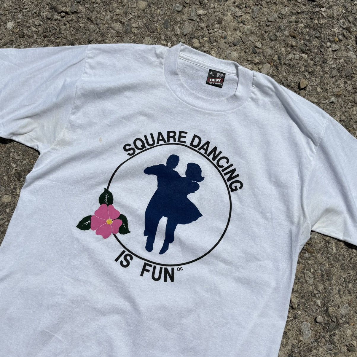 Vintage Western cowboy square dancing single stitch t-shirt Size US L / EU 52-54 / 3 - 2 Thumbnail