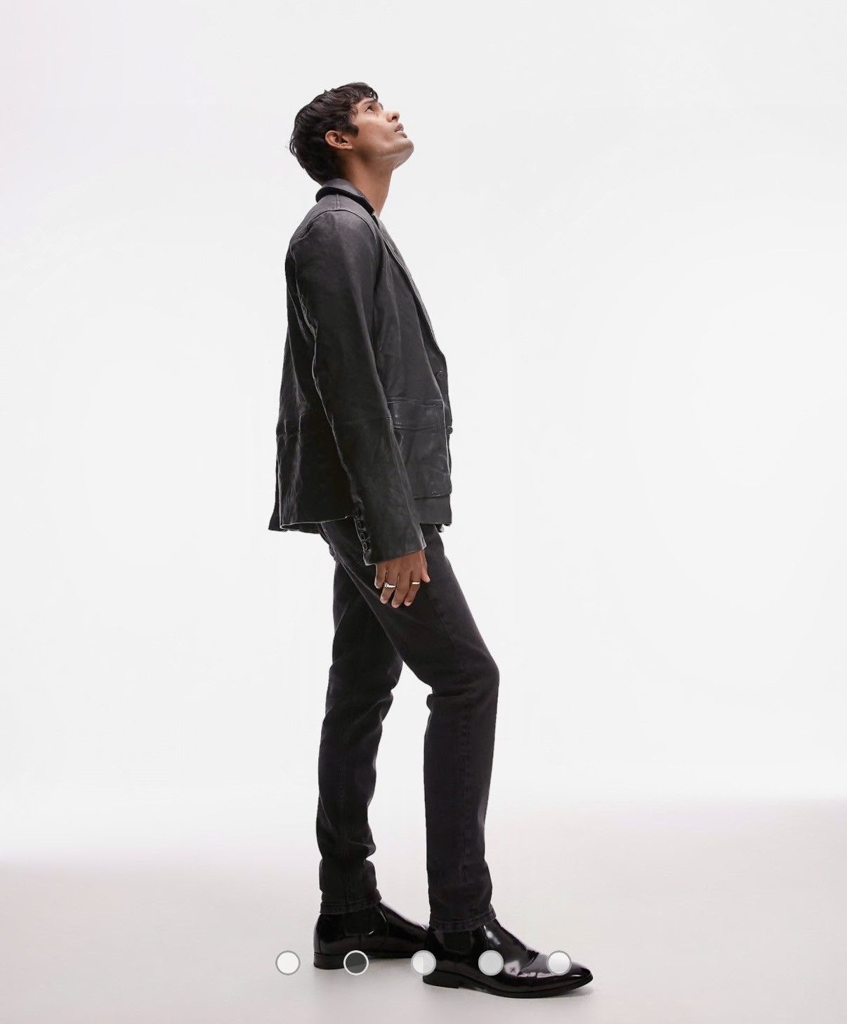 Allsaints AllSaints Black Leather Blazer Jacket Size L Size US L / EU 52-54 / 3 - 4 Thumbnail
