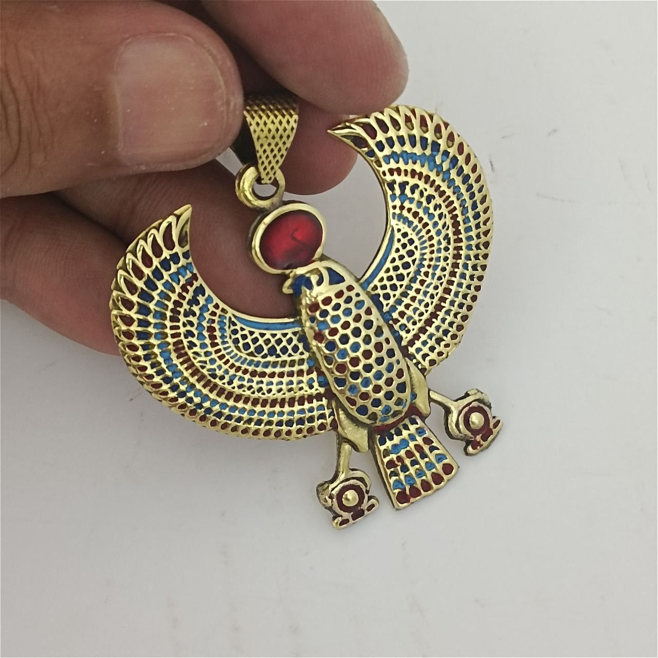Other Handmade Pharaonic Horus Falcon Pendant Egyptian Copper Size ONE SIZE - 10 Thumbnail