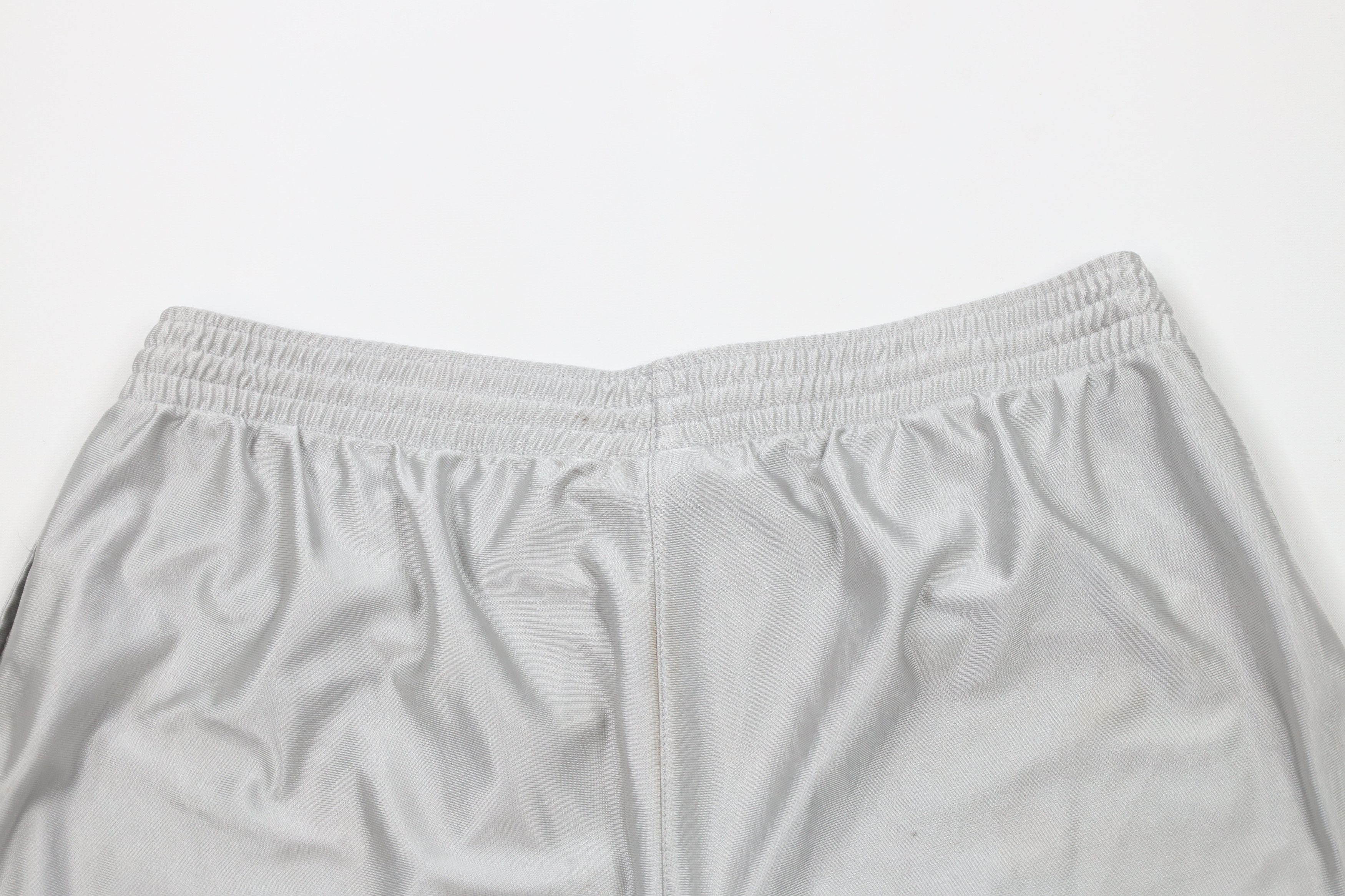 Nike × Vintage Vintage 90s Y2K Nike Mini Swoosh Basketball Shorts Silver Size US 38 / EU 54 - 12 Thumbnail