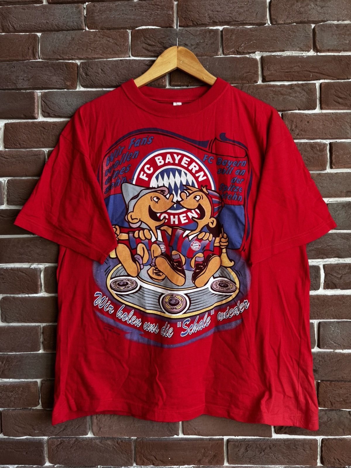 Vintage Rare vintage 90s Bayern Munchen Fc t Shirt Soccer Football Size US XL / EU 56 / 4 - 1 Thumbnail