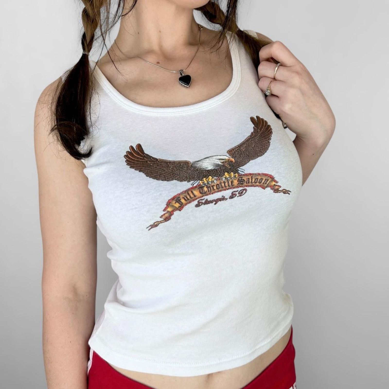 Anvil Y2k grunge biker tank top Size S / US 4 / IT 40 - 1 Thumbnail