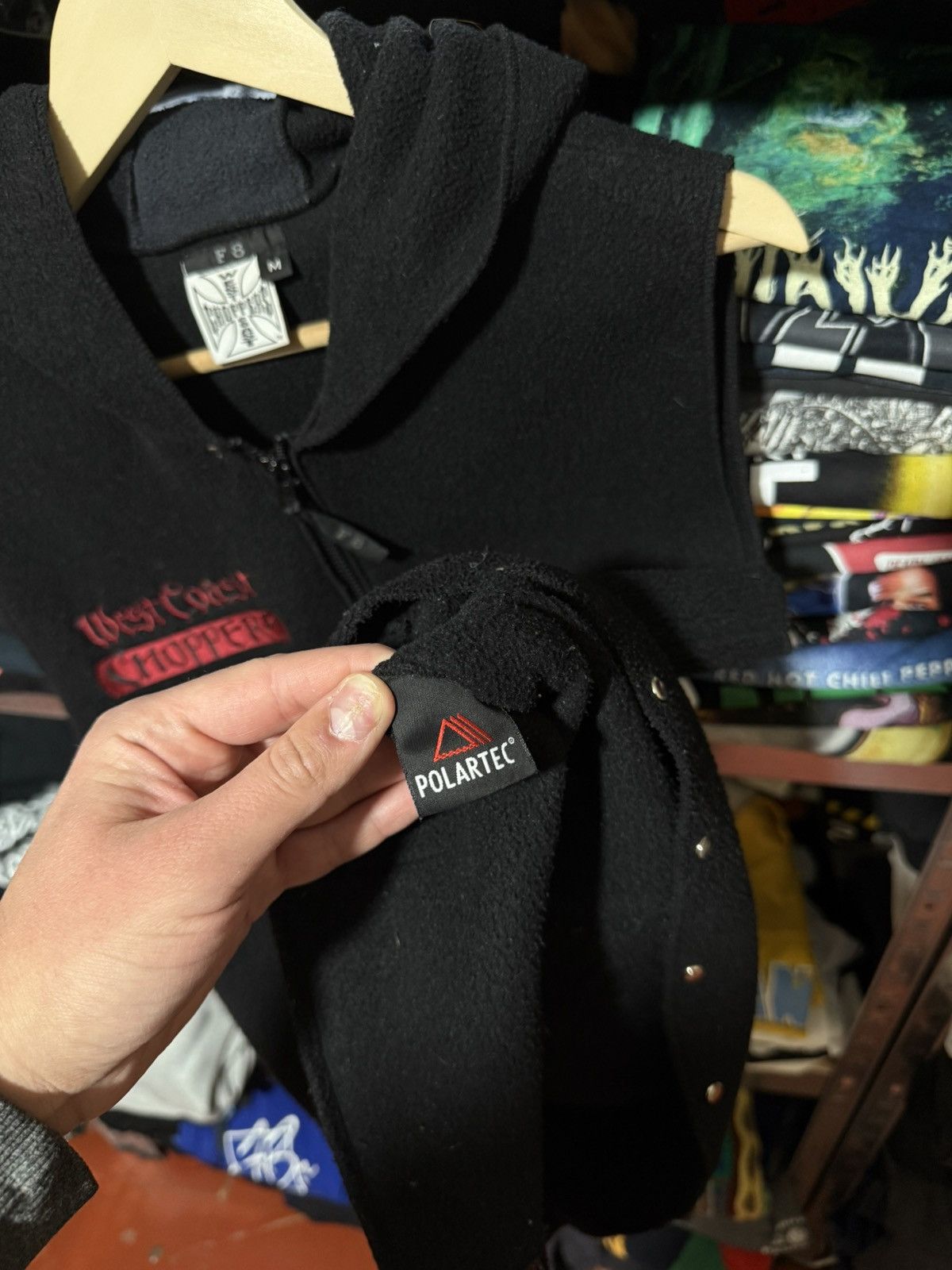 West Coast Choppers Vintage 90’s West Coast Choppers Flame Hooded Vest Y2K Hype Size US M / EU 48-50 / 2 - 7 Thumbnail