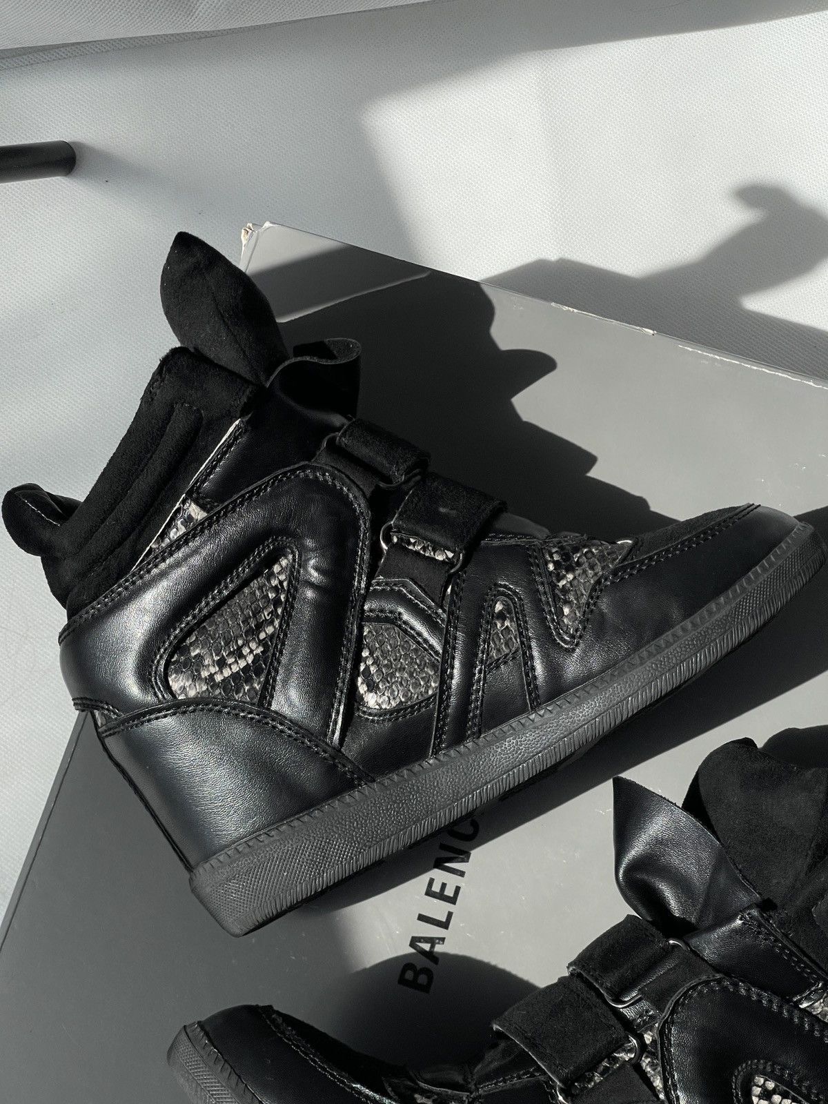 Japanese Brand Y2K Isabel Marant Style Sneakers Black Platform Avant-Garde Size US 7 / IT 37 - 7 Thumbnail