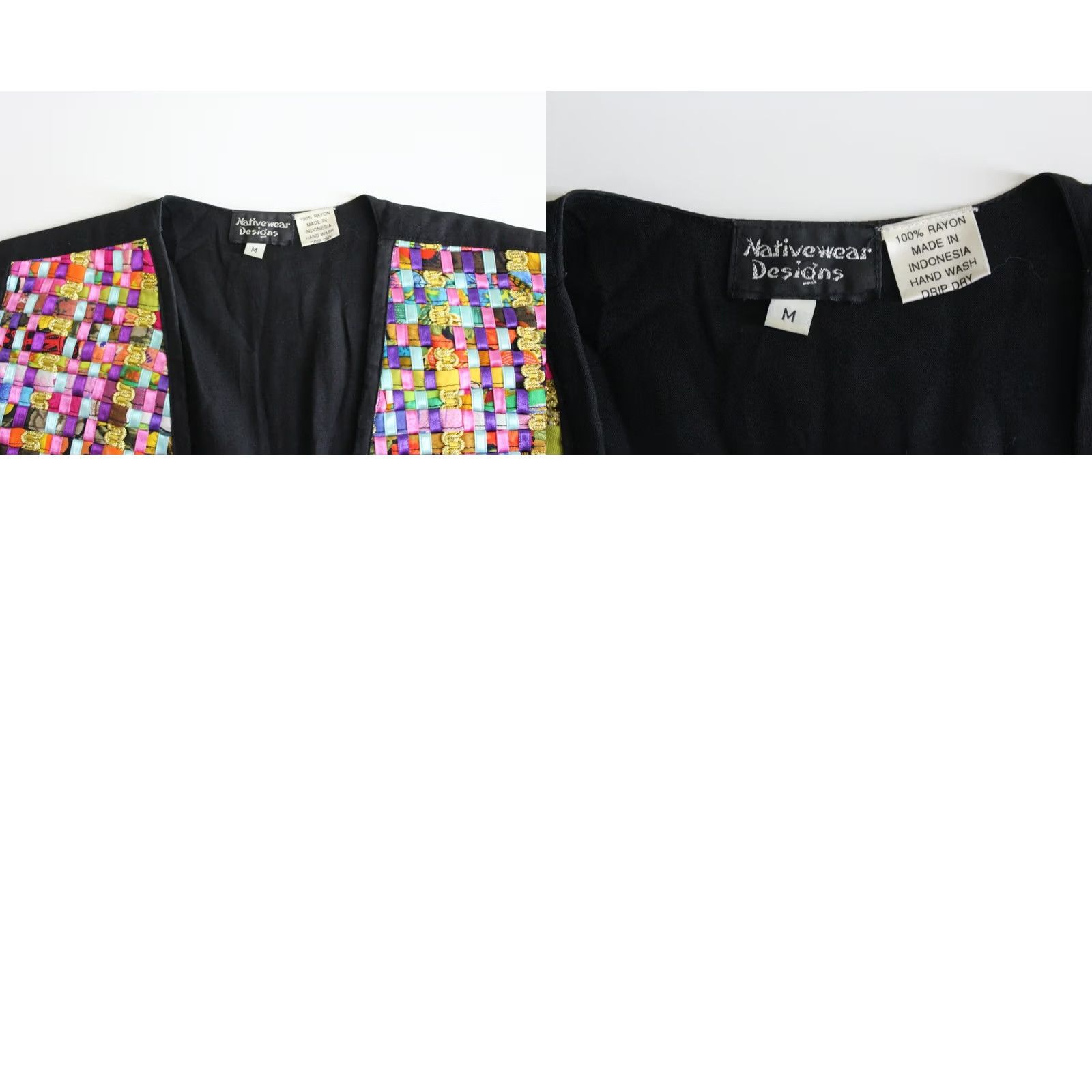 Native WOMEN Native Wear VTG Indonesia Knitted Button Vest Costume Medium M Shirt Size M / US 6-8 / IT 42-44 - 8 Thumbnail