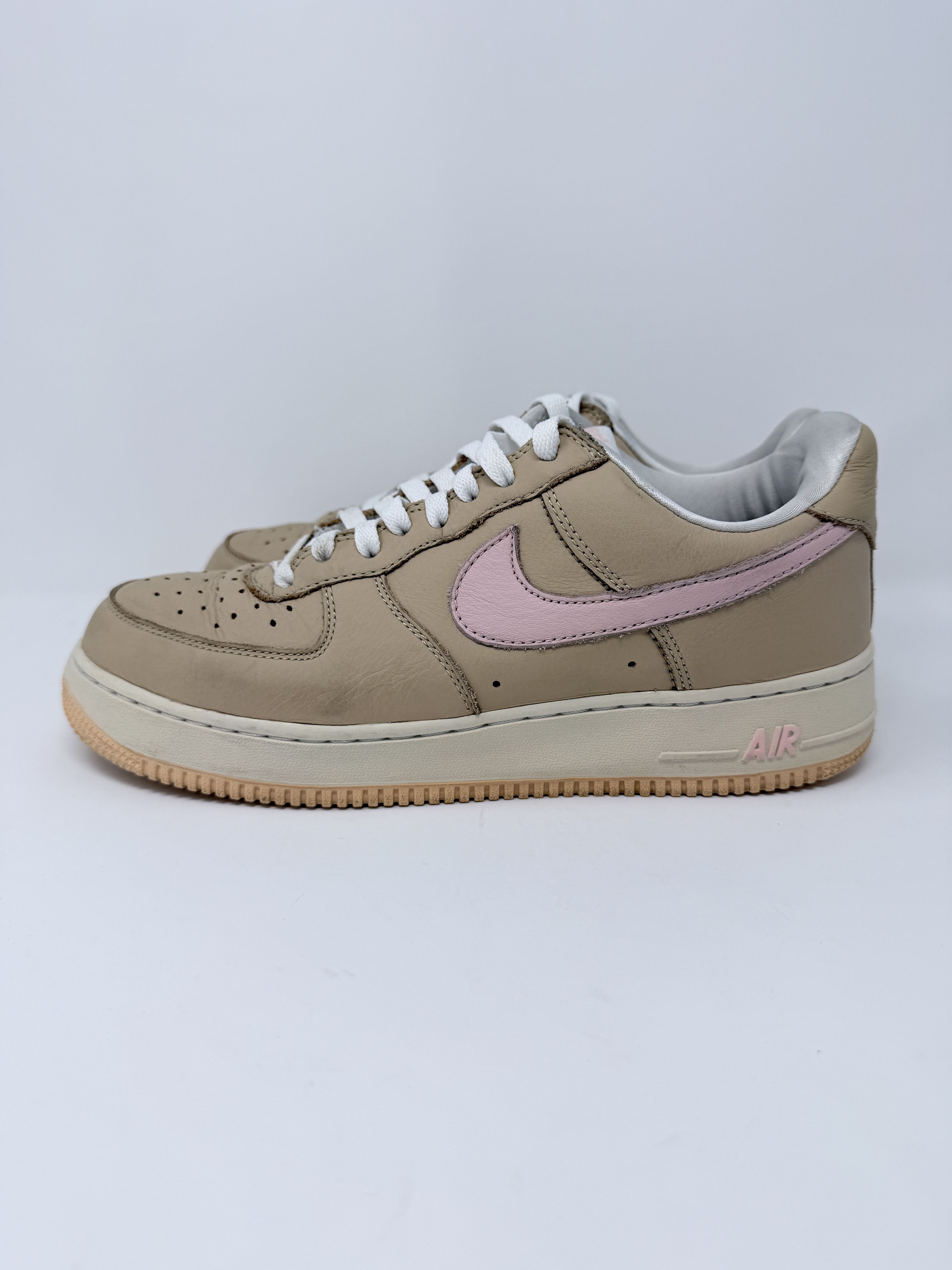 Kith × Nike Kith Nike Air Force 1 Retro Linen Tan Pink 2016 Size US 9 / EU 42 - 4 Thumbnail