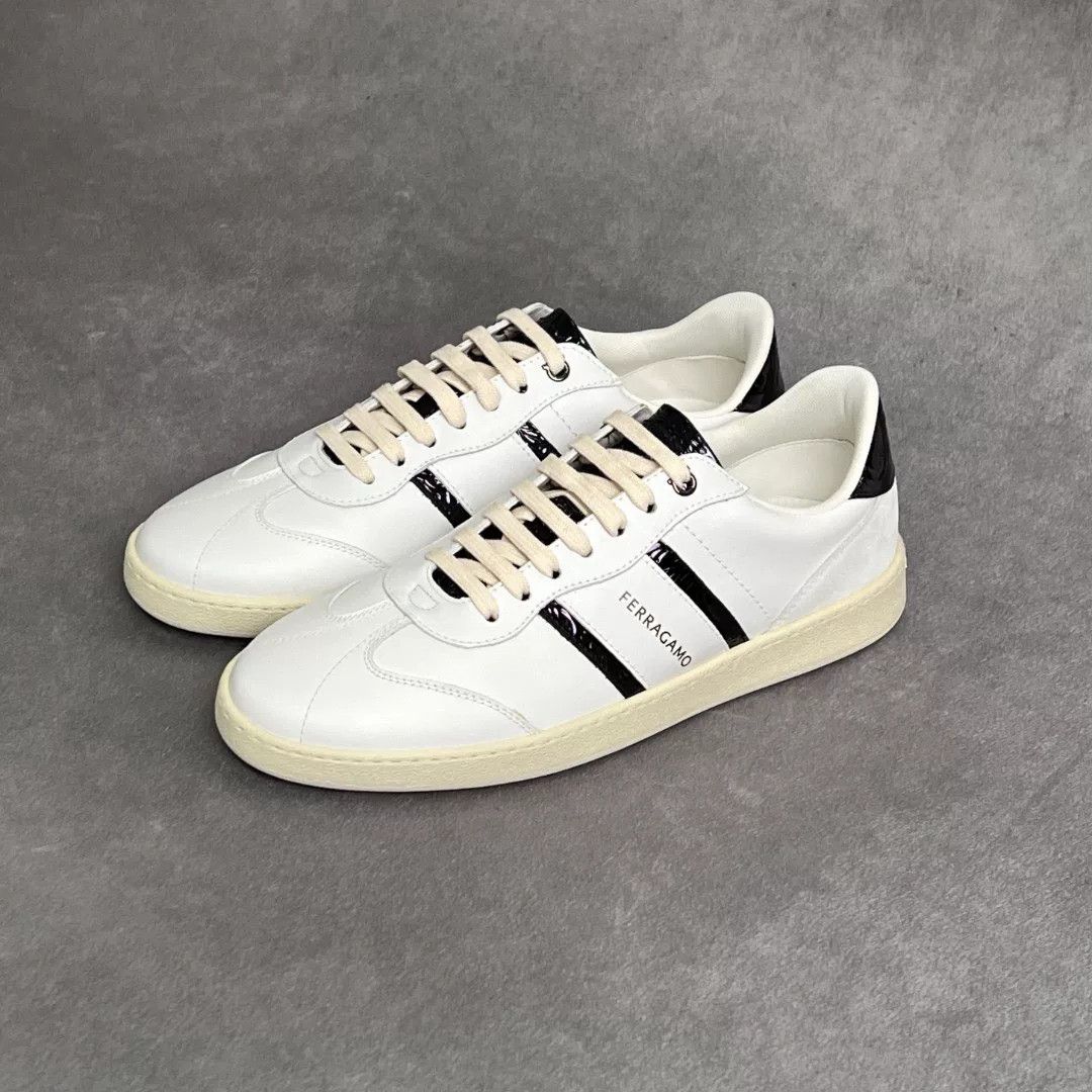 Salvatore Ferragamo Salvatore Ferragamo Leather Black Lowtop Sneakers 8 Men Size US 8 / EU 41 - 1 Thumbnail