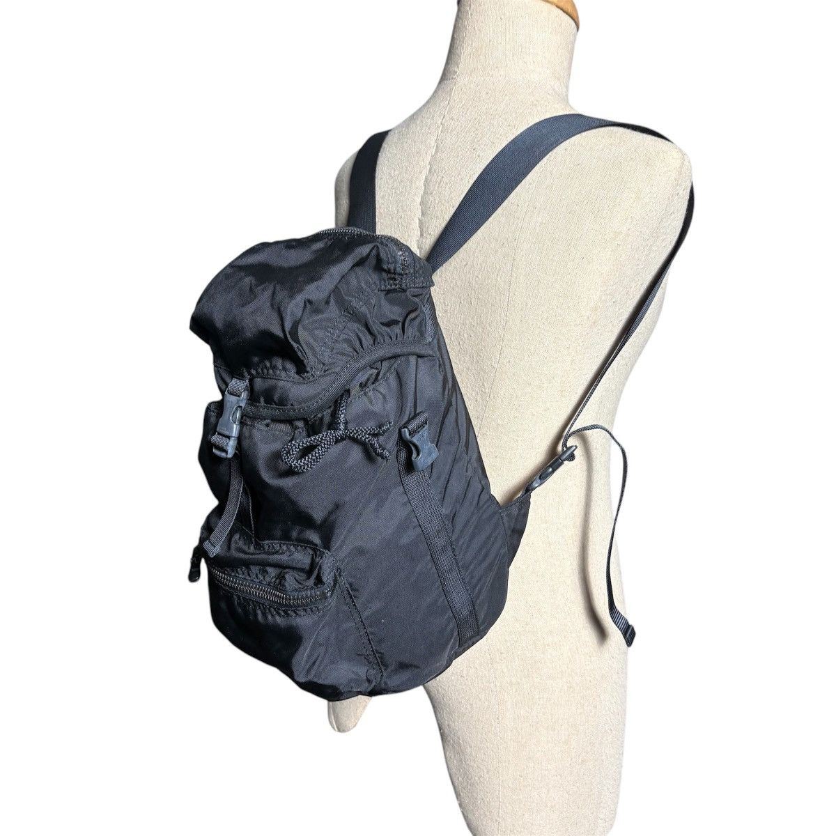 Y's × Yohji Yamamoto Yohji Yamamoto Y’saccs Pour Homme Black Nylon Backpack Size ONE SIZE - 6 Thumbnail