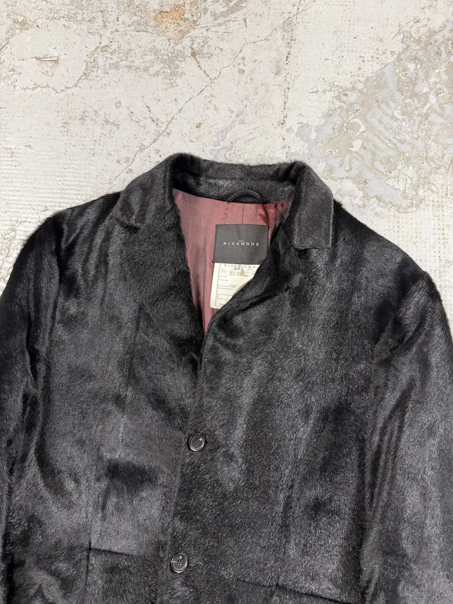 John Richmond AW2002 John Richmond Black Pony Hair Leather Long Jacket Size US M / EU 48-50 / 2 - 4 Thumbnail