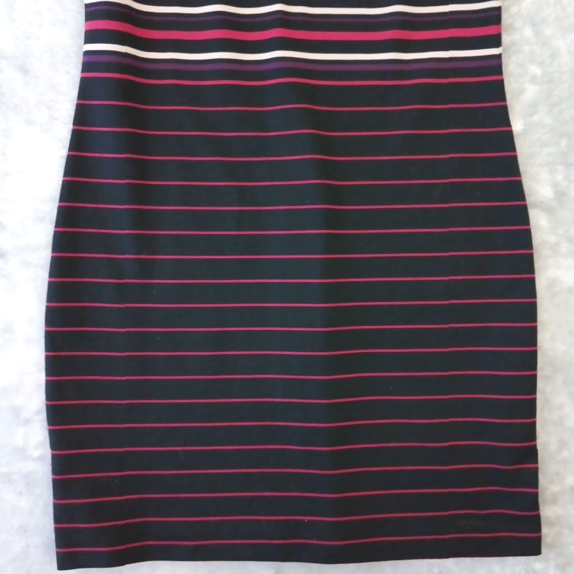 Calvin Klein Calvin Klein Sheath Dress Size 6 Purple Striped Cap Sleeve Knee Length Size M / US 6-8 / IT 42-44 - 3 Thumbnail