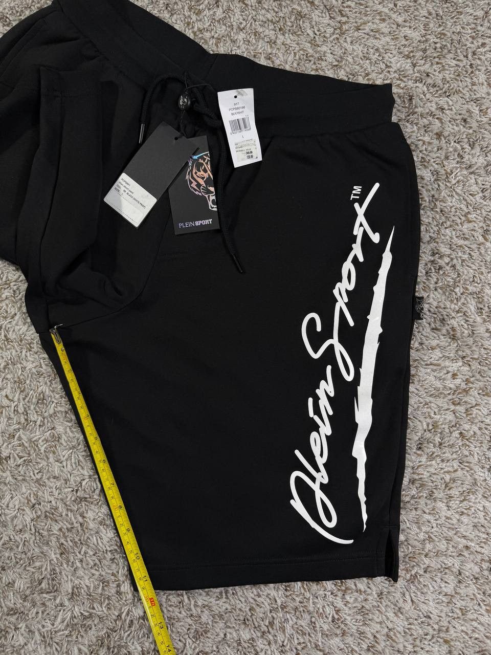 Philipp Plein Plein Sport Print White Logo Black Shorts Size US 32 / EU 48 - 5 Thumbnail