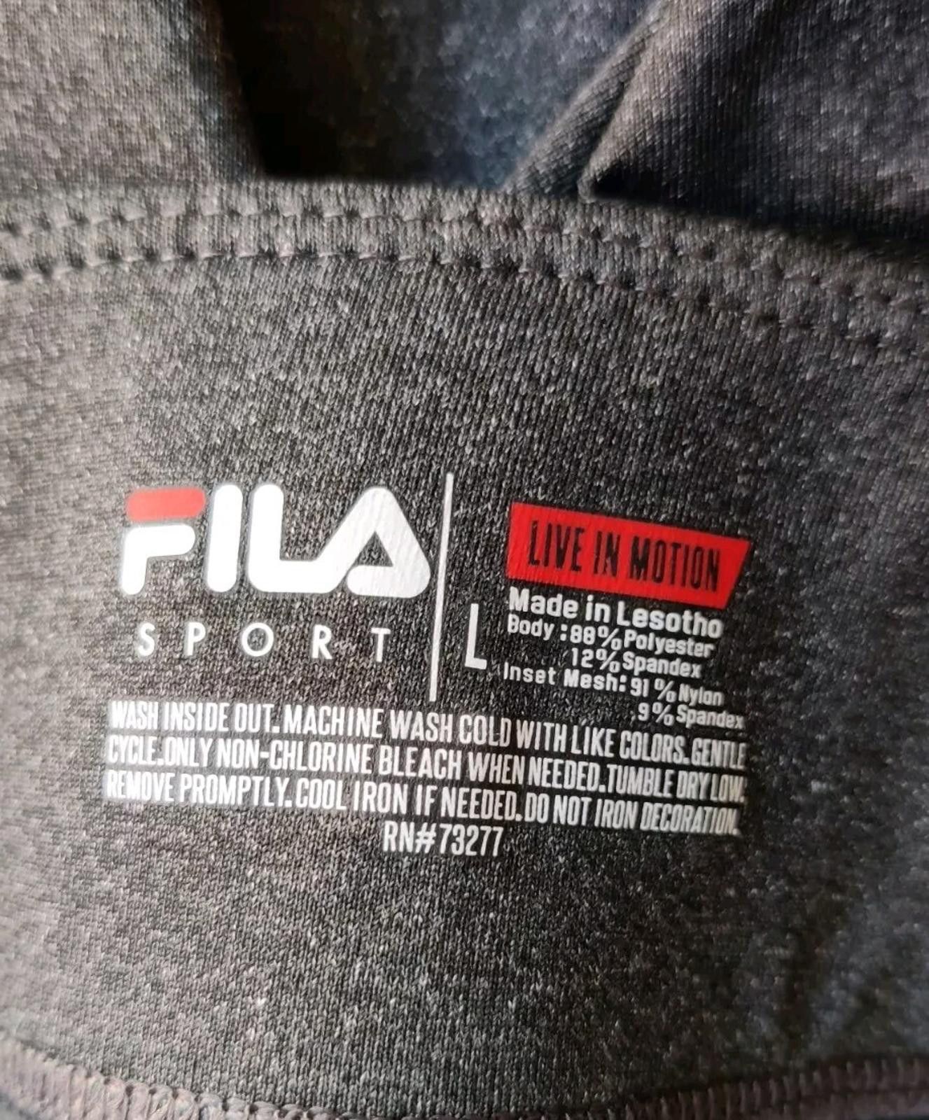Fila Fila Sport Live In Motion Mesh Leggings Large L Gray Workoo Size 36" / US 14 / IT 50 - 8 Thumbnail