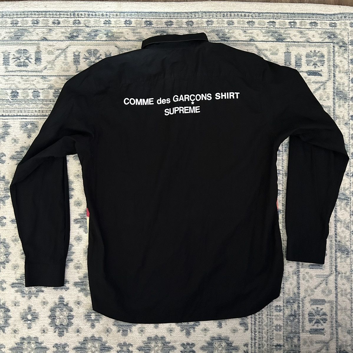 Supreme x Comme Des Garçons FW18 Patchwork Button Up Shirt