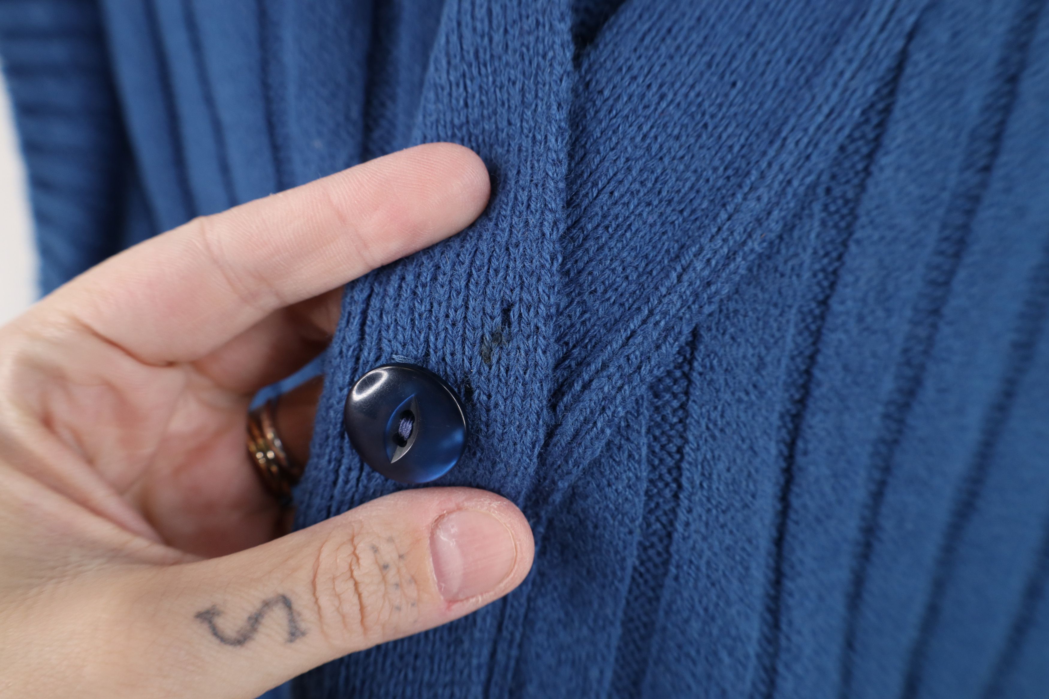 Vintage Vintage 50s Streetwear Ribbed Knit Sweater Vest Blue USA Size XL / US 12-14 / IT 48-50 - 6 Thumbnail