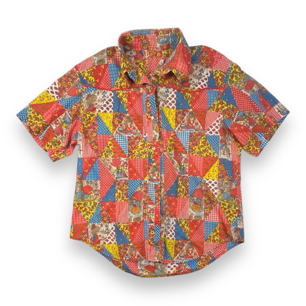 Other Vintage Patchwork Snap Button Top Size Large Size L / US 10 / IT 46 - 1 Thumbnail