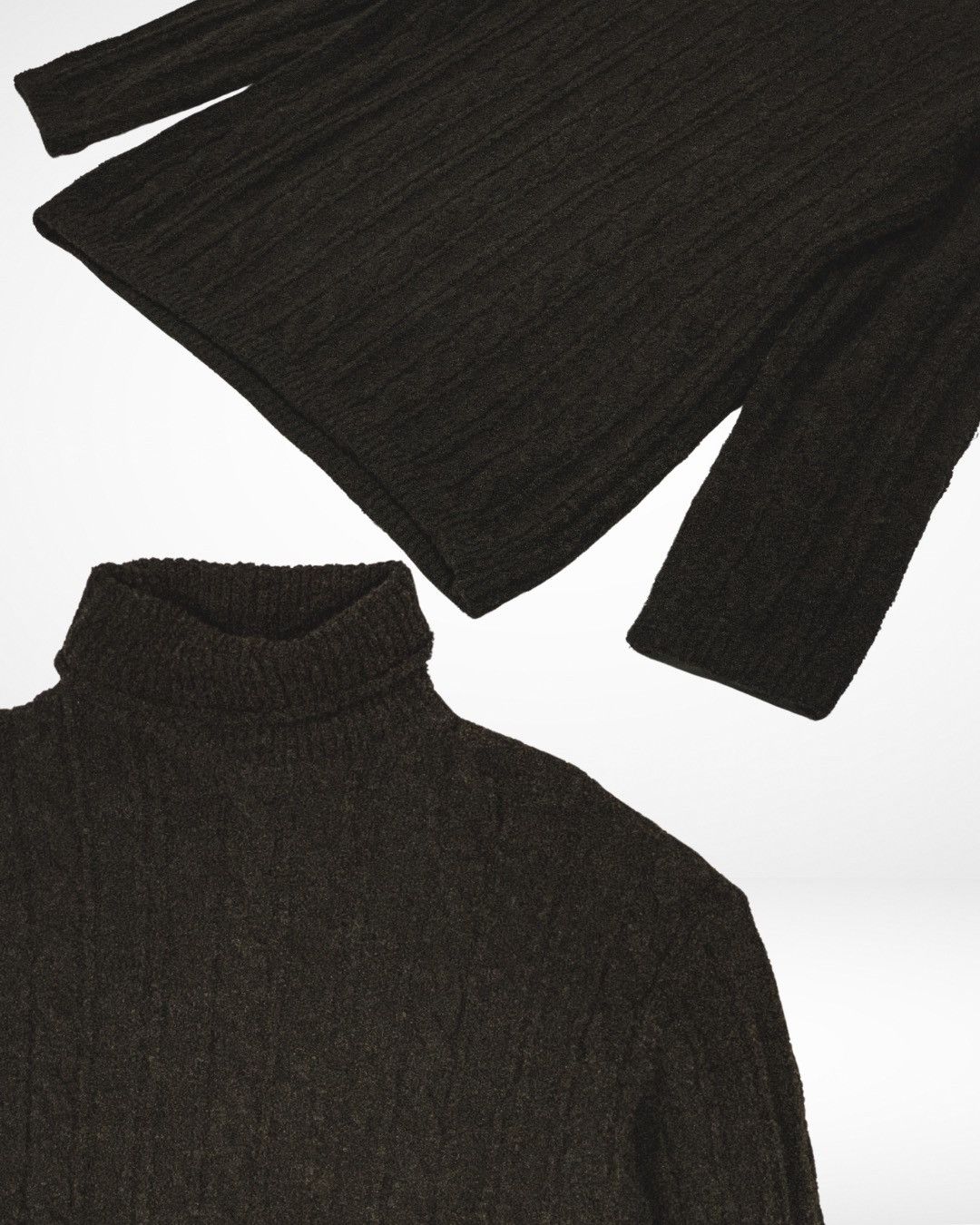 Giorgio Armani F/W 2000 Mohair Knit Elongated Turtle Neck Sweater Size US M / EU 48-50 / 2 - 3 Thumbnail