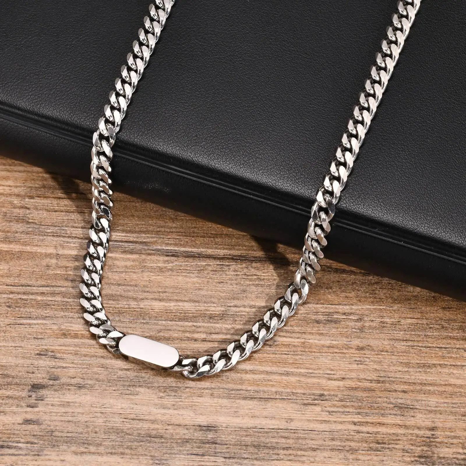 Vintage Stainless Steel Cuban Link Chain Size ONE SIZE - 2 Thumbnail