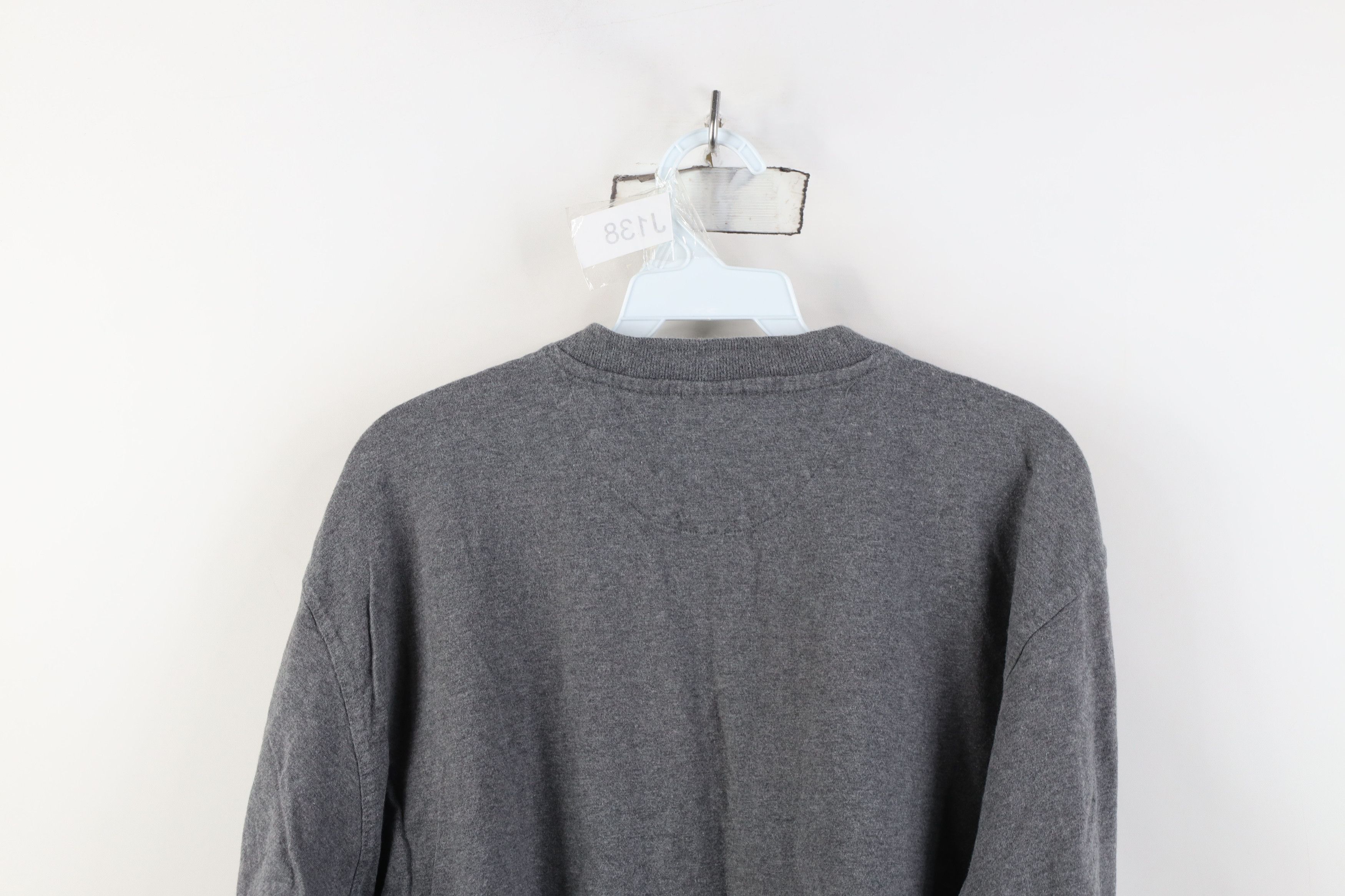 Vintage Vintage 90s Streetwear Blank Long Sleeve Henley T-Shirt Gray Size US XL / EU 56 / 4 - 10 Thumbnail