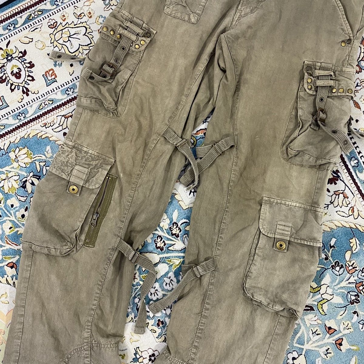 KMRii × Le Grande Bleu (L.G.B.) × PPFM Vintage PPFM “Freedom Of Speech” Bondage Studed Cargo Pants Size US 30 / EU 46 - 6 Thumbnail