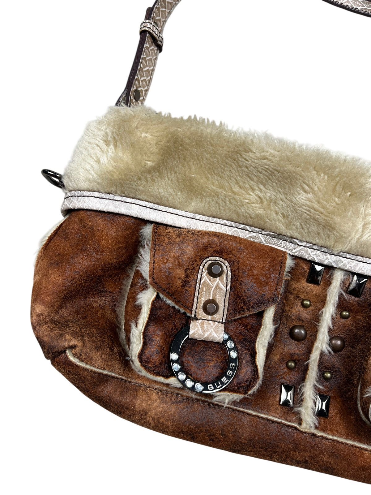 Guess Y2K Guess Vegan Leather Faux Fur Shoulder Bag Size ONE SIZE - 3 Thumbnail