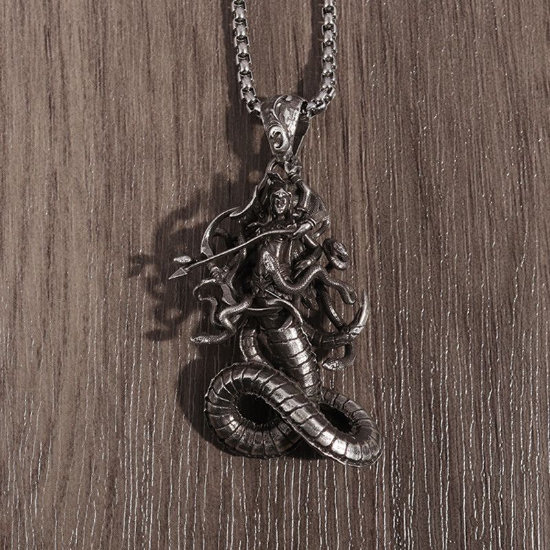 Jewelry Six-Armed Snake Female Medusa Pendant Necklace Size ONE SIZE - 3 Thumbnail