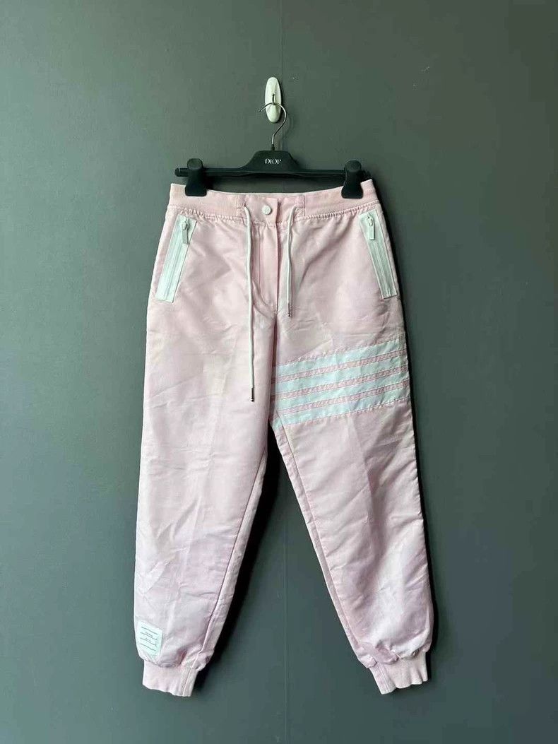 Thom Browne Thom Browne Pink nylon tracksuit pants Size 26" / US 2 / IT 38 - 1 Thumbnail