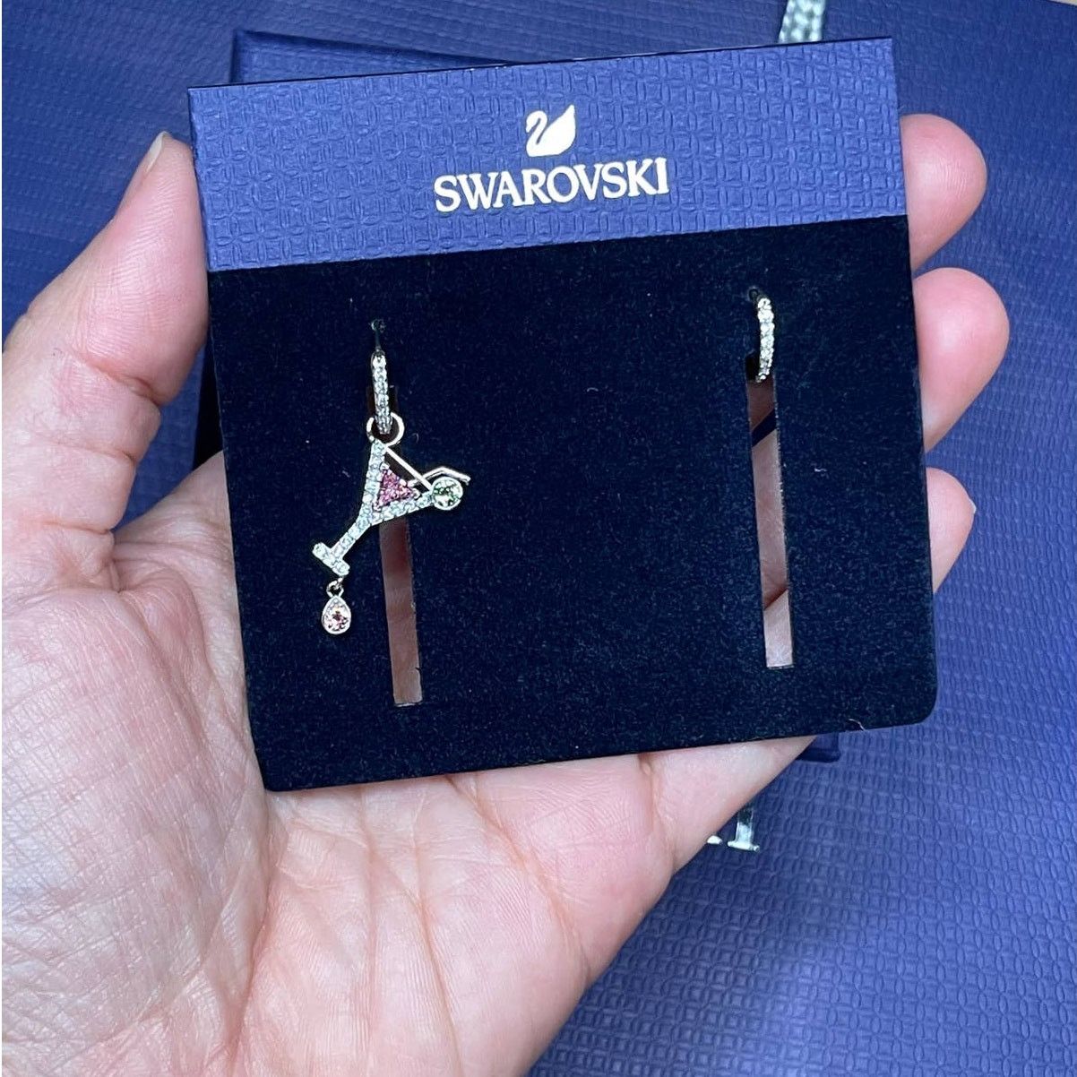Swarovski Swarovski Mini Hoop Cocktail Pierced Earrings Size ONE SIZE - 2 Thumbnail