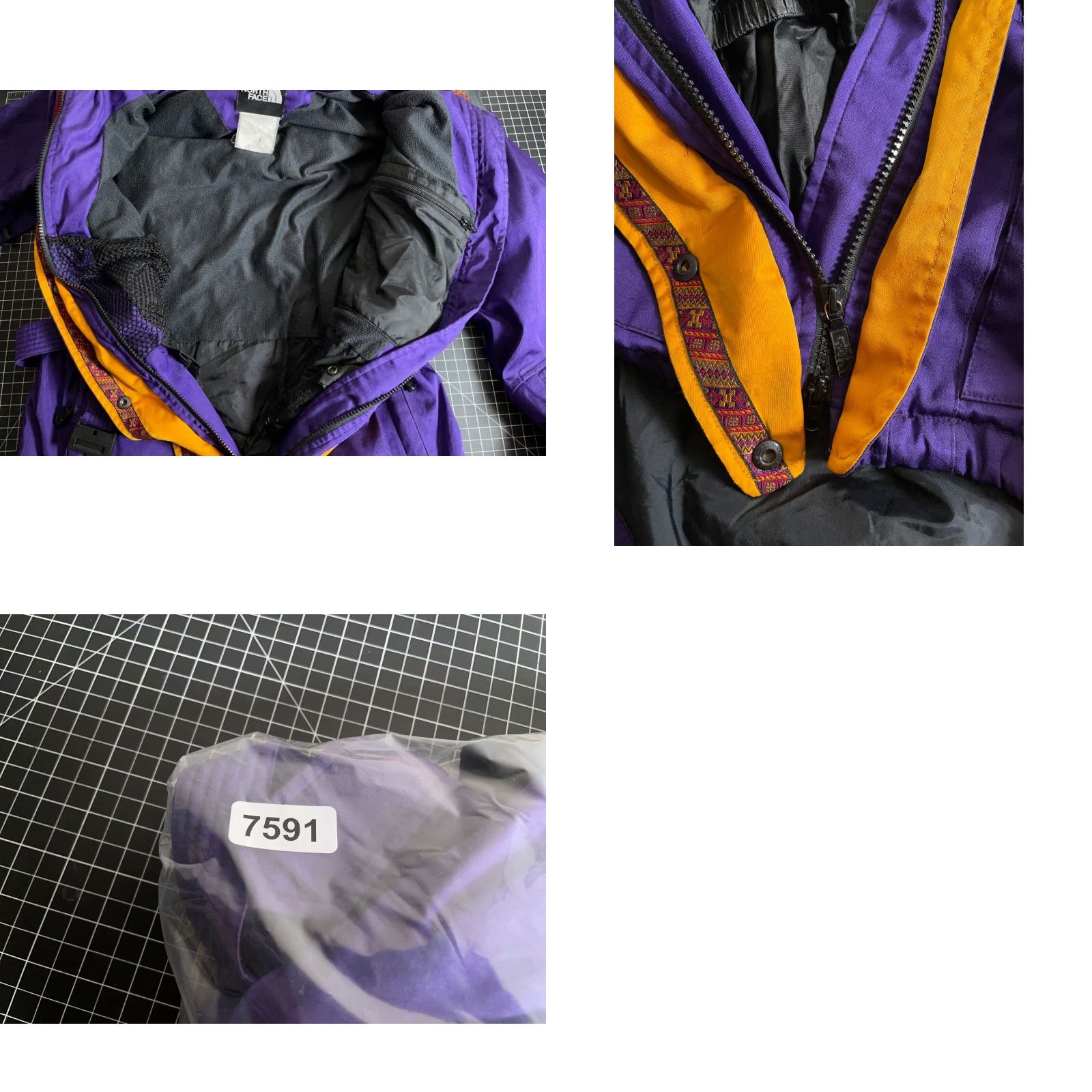 The North Face VINTAGE The North Face Hoodie Jacket Womens 8 Purple Red Geometric Trim Zip Up Parka VTG Size M / US 6-8 / IT 42-44 - 10 Thumbnail