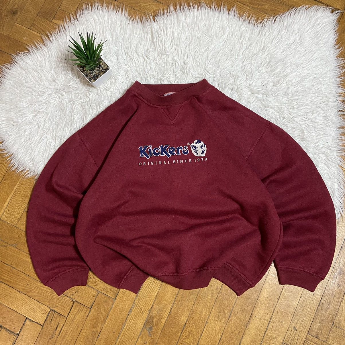 Kickers × Vintage 📌Vintage Kickers Embroidered Logo 90s Sweatshirt Size US XL / EU 56 / 4 - 2 Thumbnail