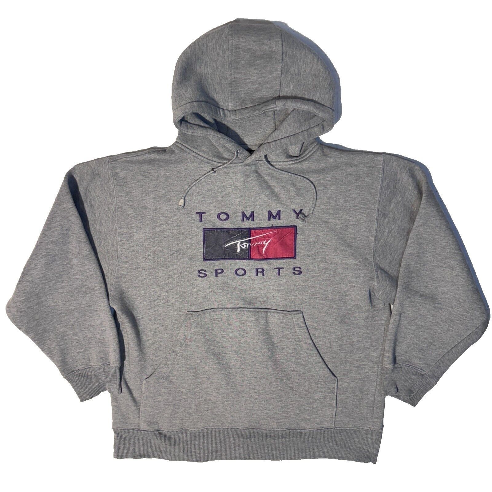 Tommy Hilfiger Vintage 90s Tommy Hilfiger Sports Gray Oversized Y2K Hoodie Size US M / EU 48-50 / 2 - 1 Thumbnail