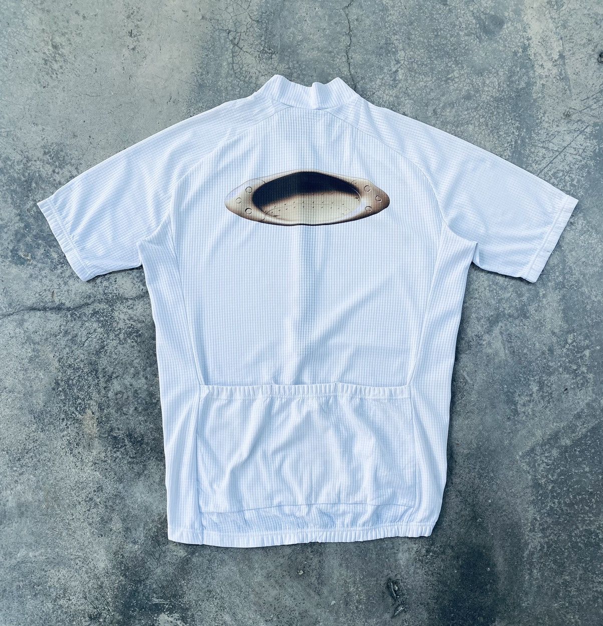 Vintage Oakley Italy Big Logo Cycle Back Print Jersey