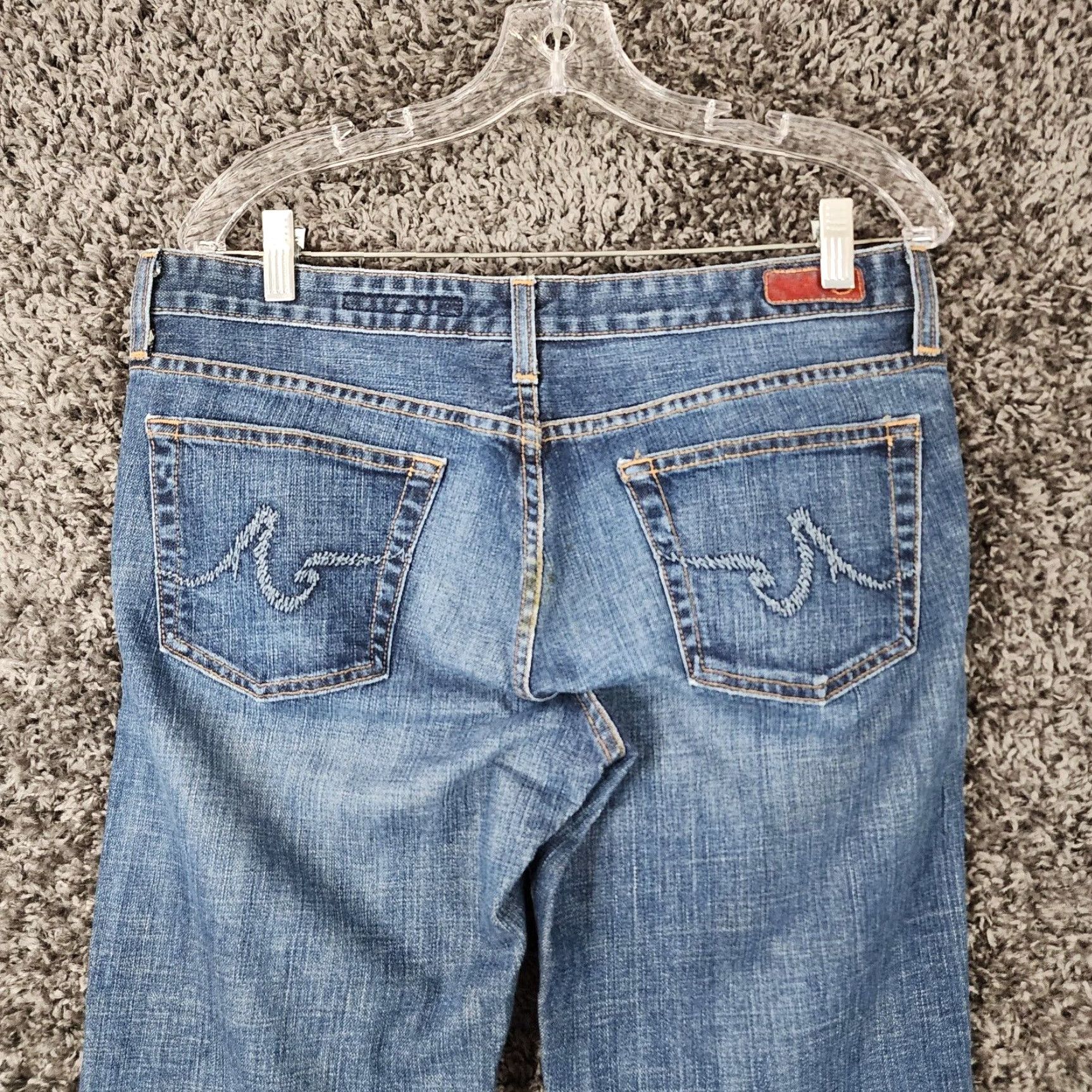 Vintage AG Adriano Goldschmied Womens Flared Jeans Size 31R Blue Size 24" / US 00 / IT 34 - 7 Thumbnail