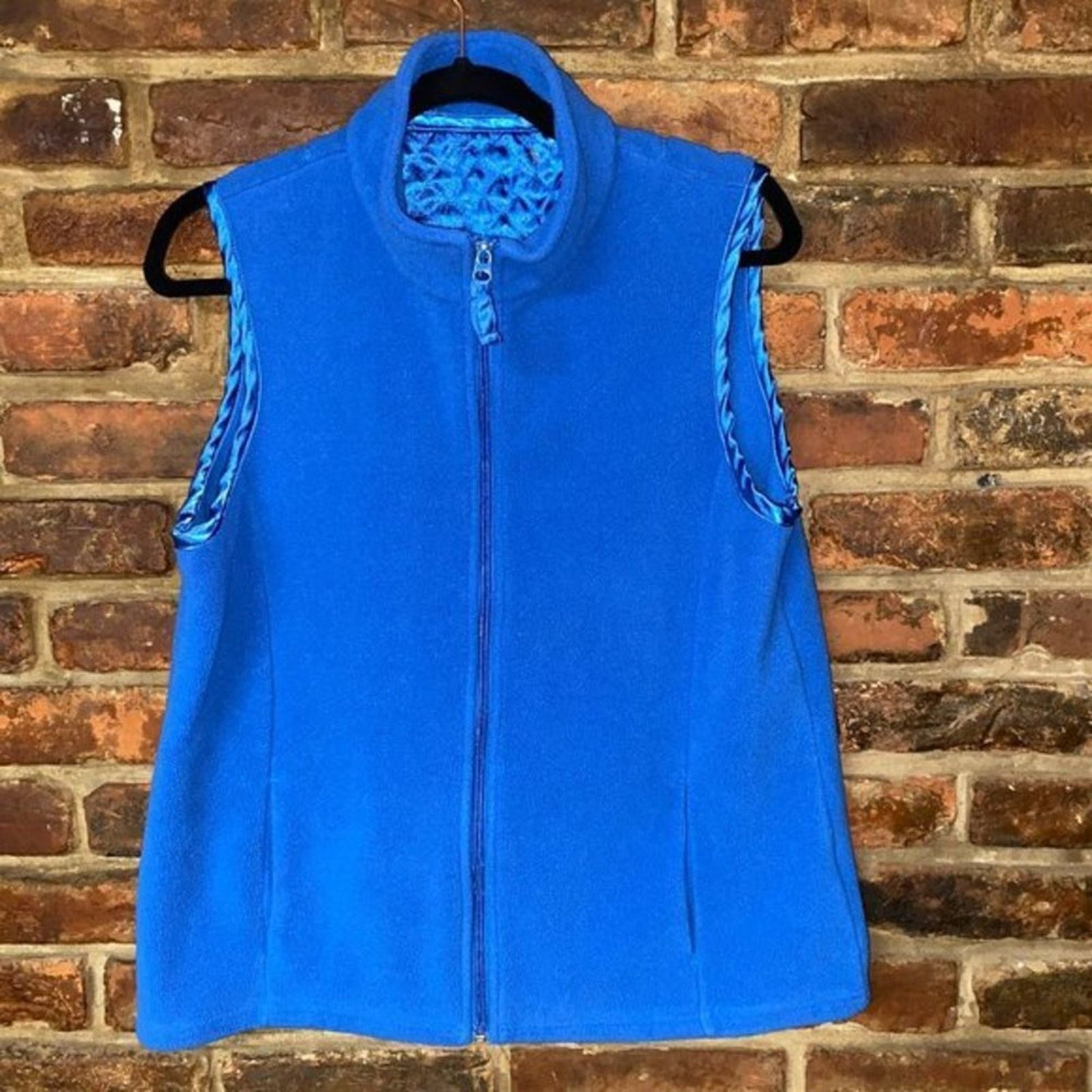 Other Mountain Lake Vintage Blue Fleece Sleeveless Full Zip Vest Size M / US 6-8 / IT 42-44 - 1 Thumbnail