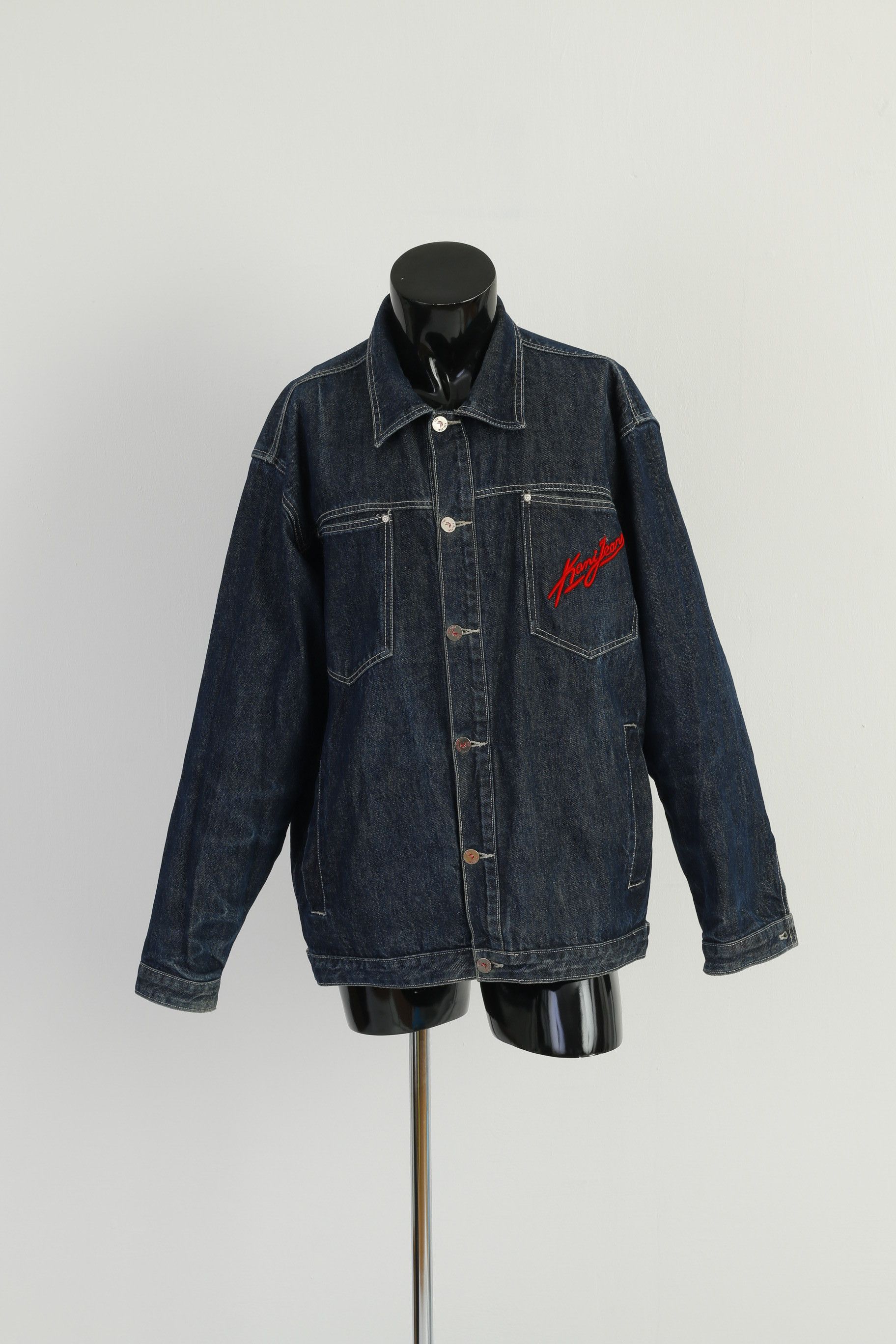 Karl Kani Vintage Karl Kani 3XL Denim Jacket Navy Cotton 0419 Size US XXL / EU 58 / 5 - 2 Thumbnail